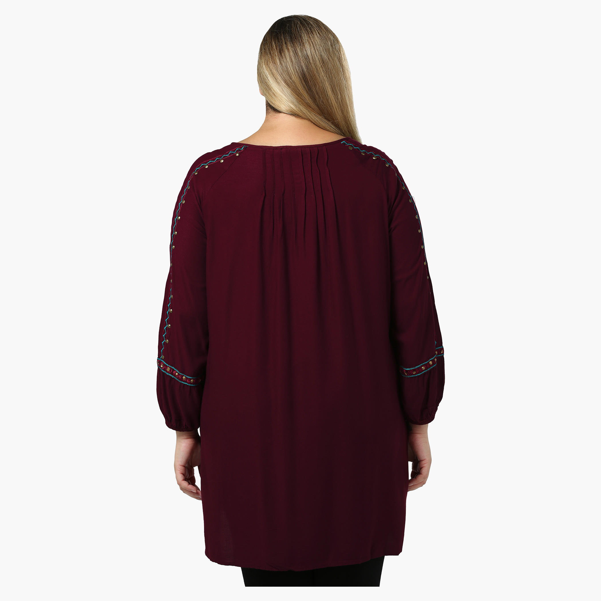 Plus Size Full-sleeved Embellished Top-women-clothing-shirtsandblouses-blouses-image-4
