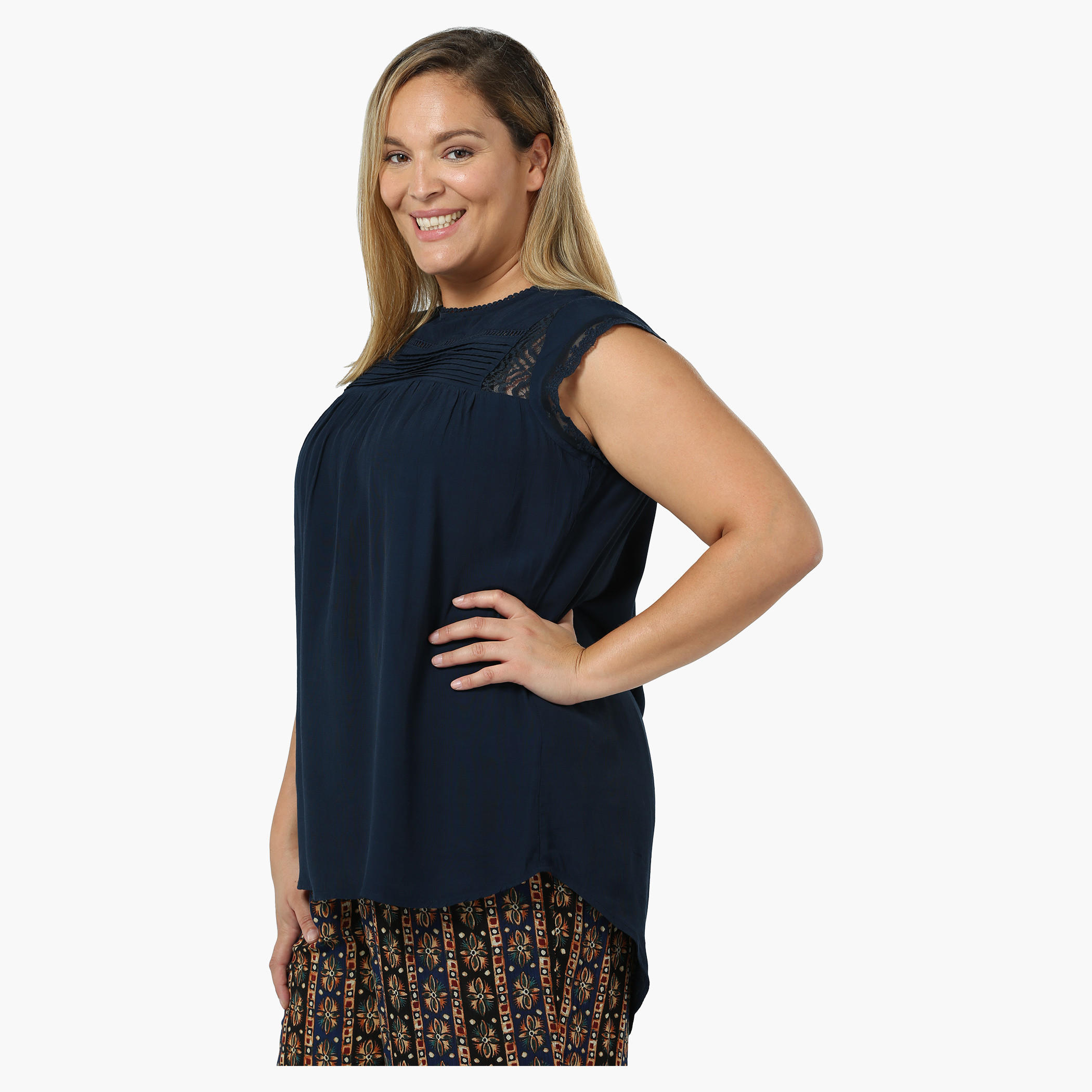 Plus Size Rayon Blouse with Lace Inserts-women-clothing-shirtsandblouses-blouses-image-3