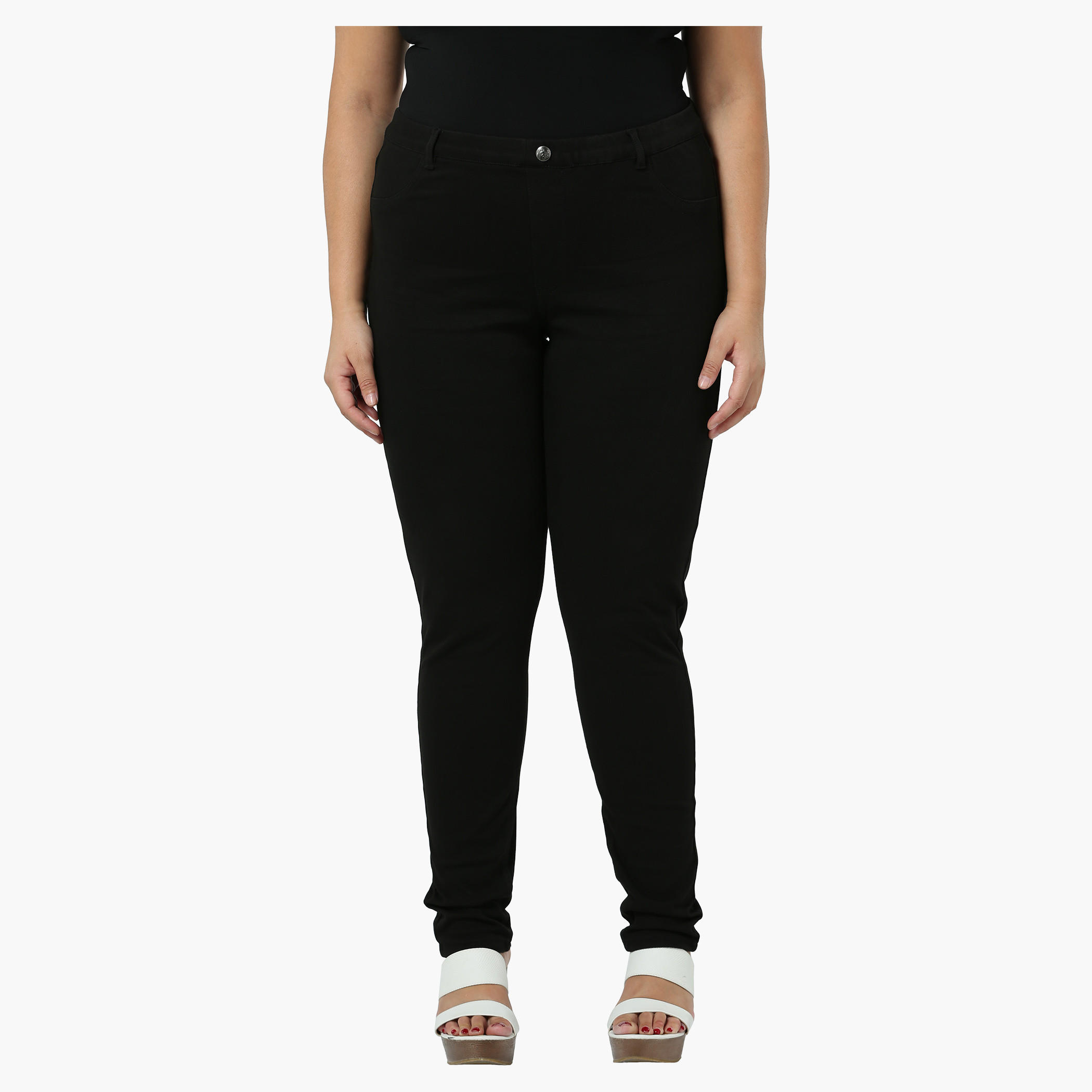 Plus Size Solid Pants-women-clothing-bottoms-trousers-image-5