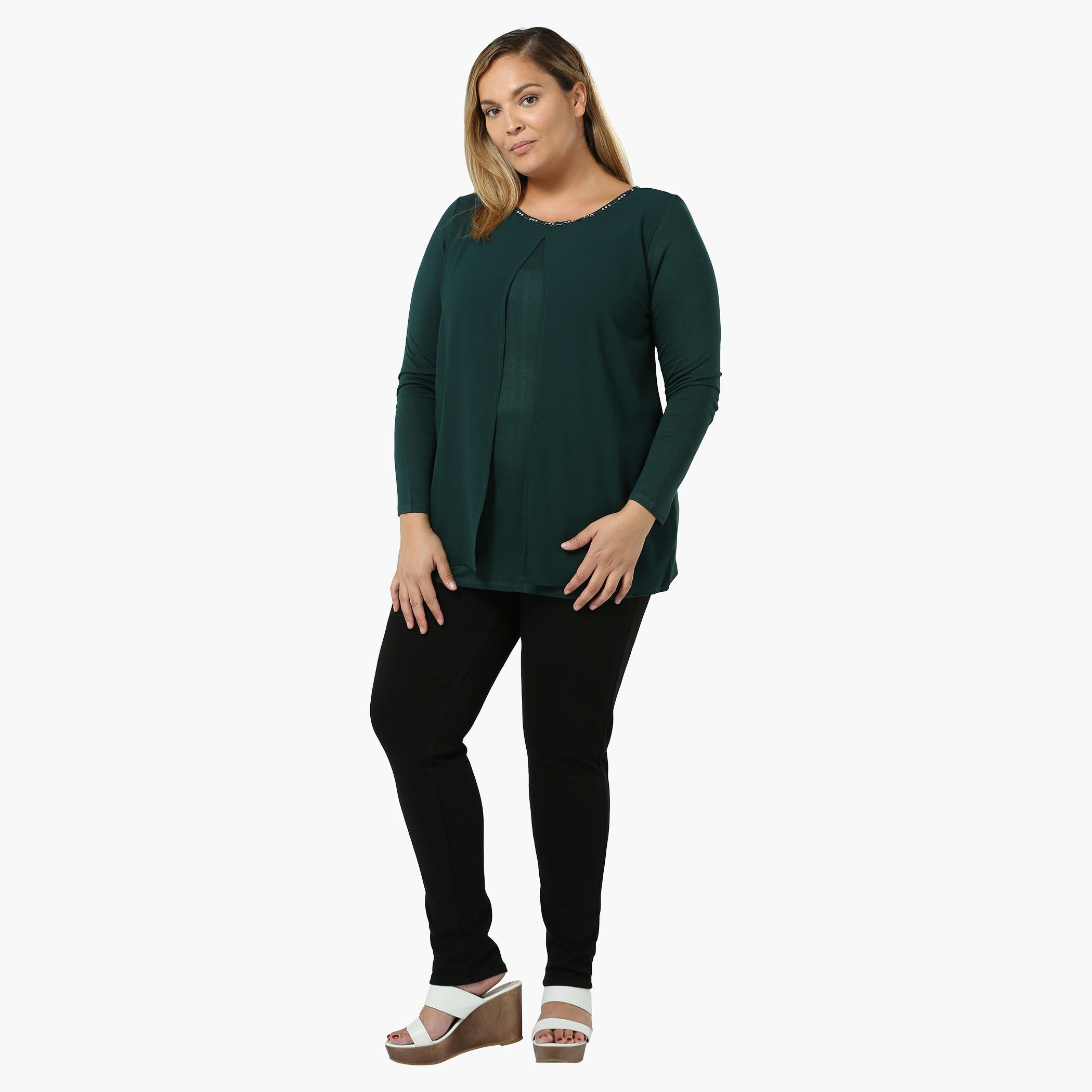Plus Size Solid Pants-women-clothing-bottoms-trousers-image-1