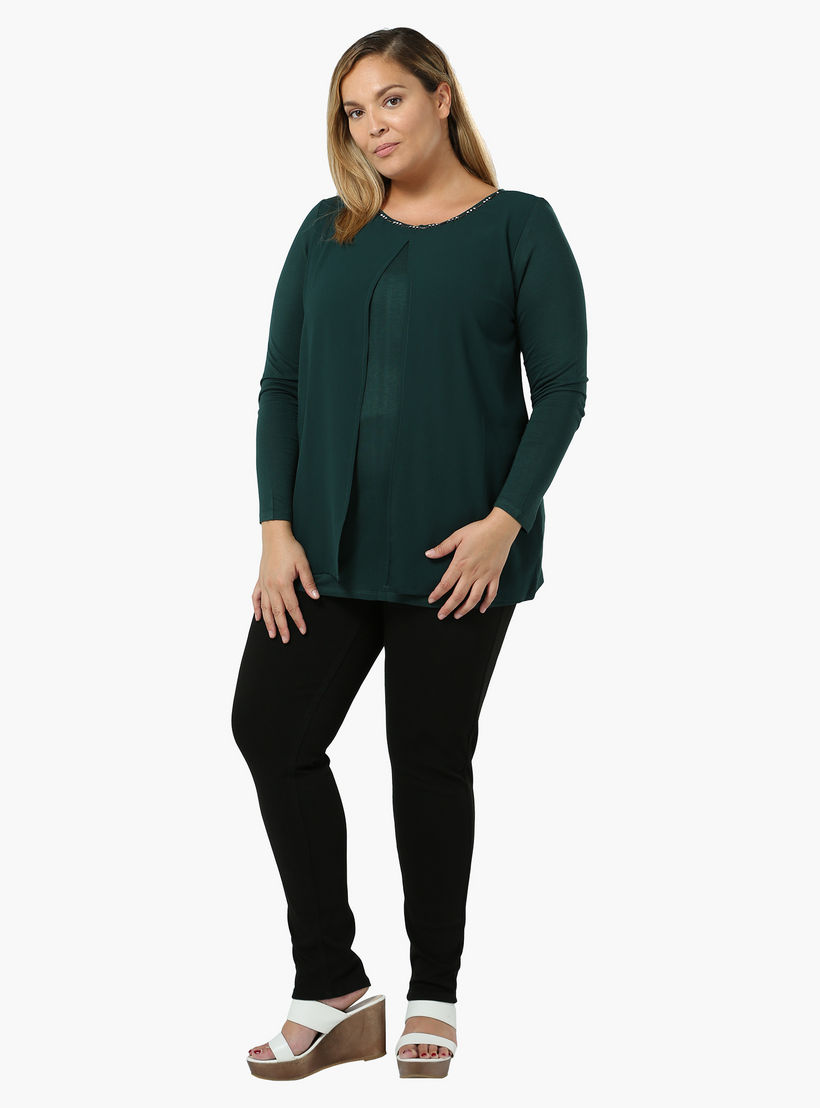 Plus Size Solid Pants-women-clothing-bottoms-trousers-image-1