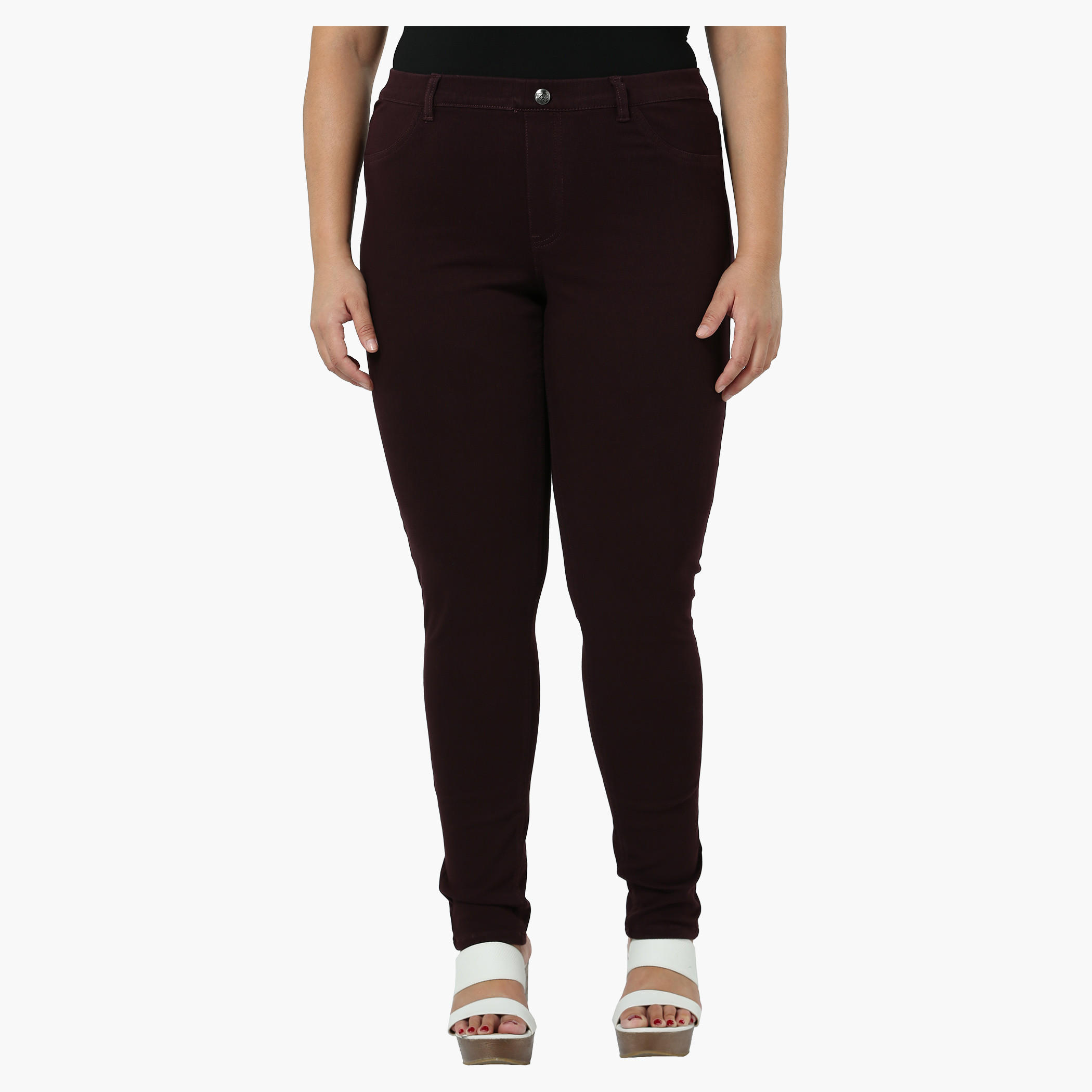 Plus Size Solid Pants-women-clothing-bottoms-trousers-image-6