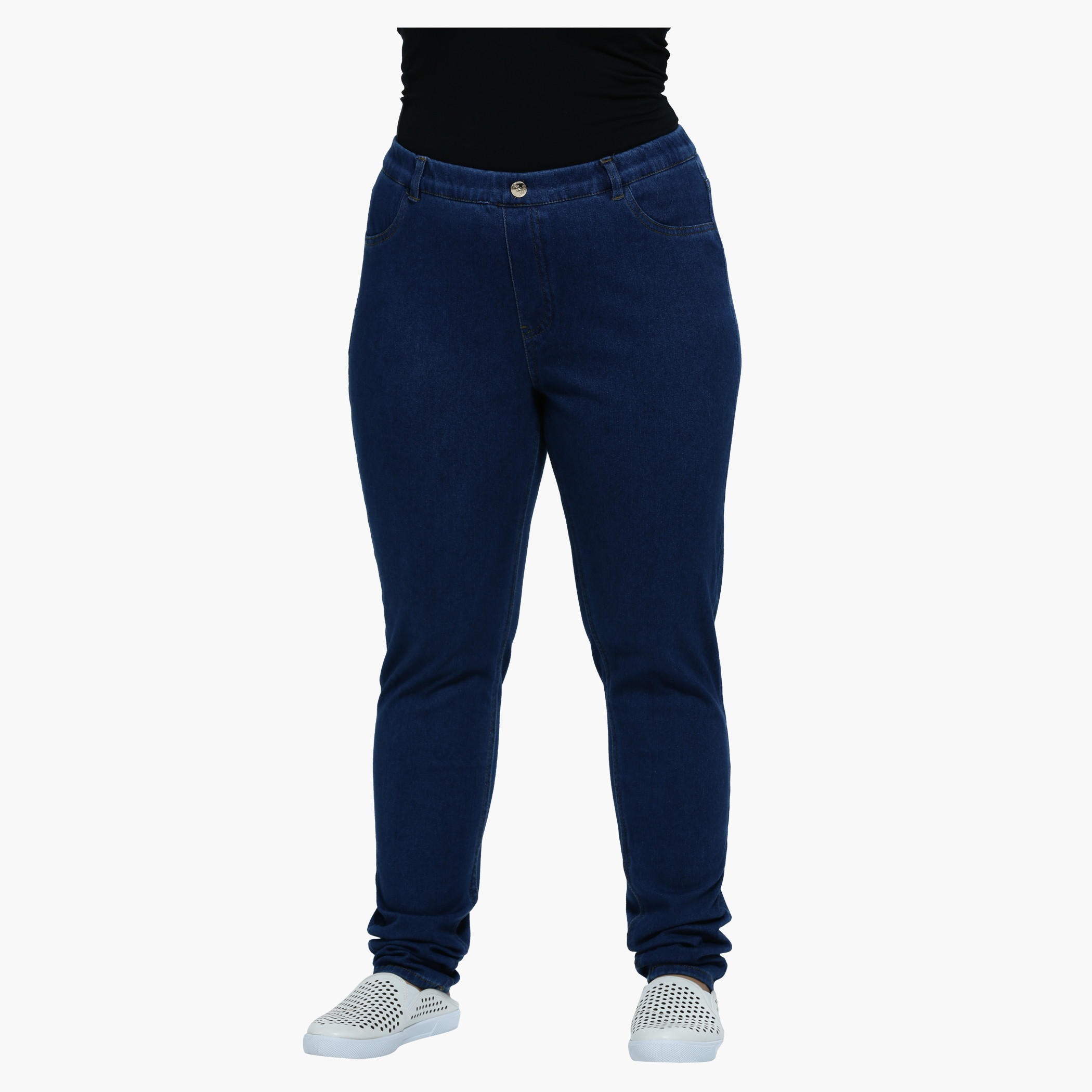 Plus Size Jeans with Narrow Leg and Elastic Waist-women-clothing-bottoms-jeans-image-6