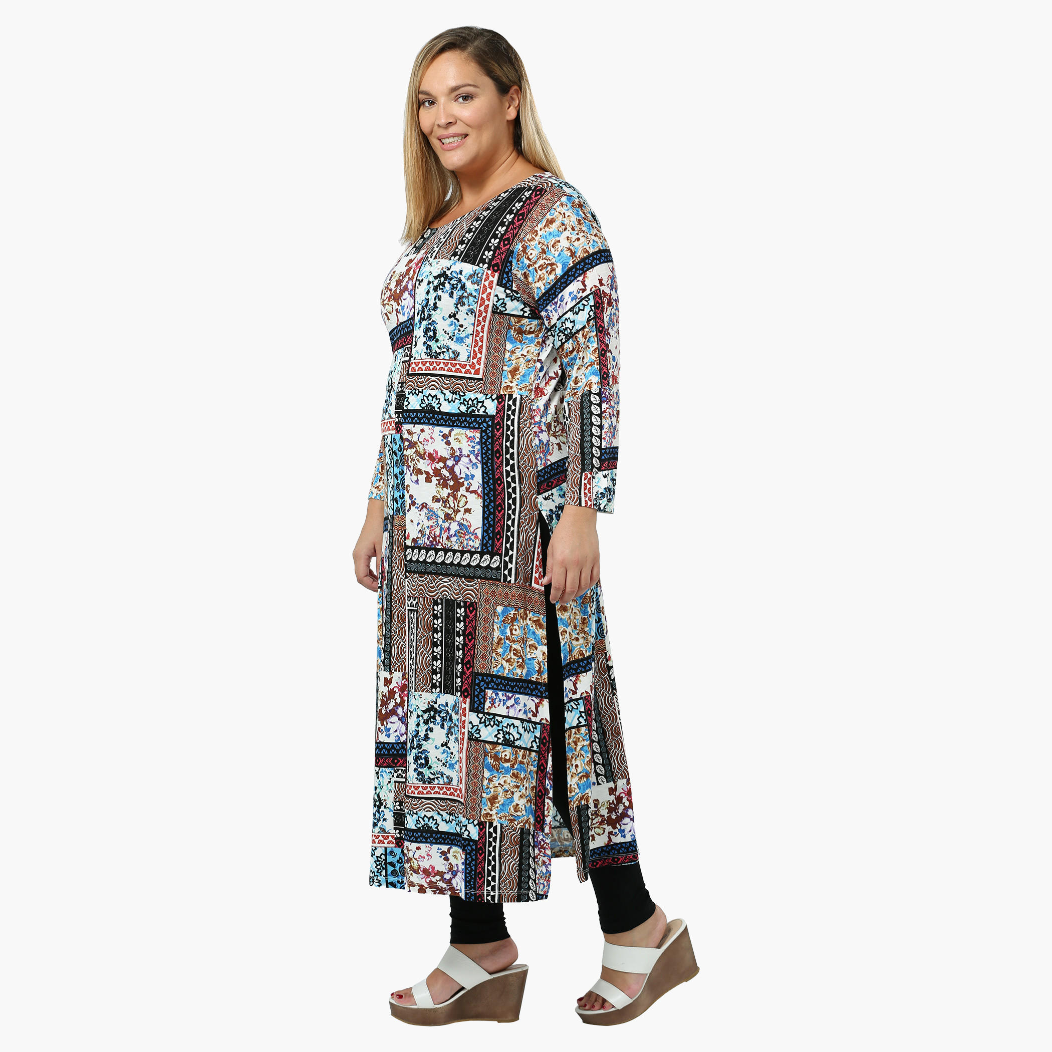 Plus Size Printed Longline Tunic-women-clothing-shirtsandblouses-blouses-image-3
