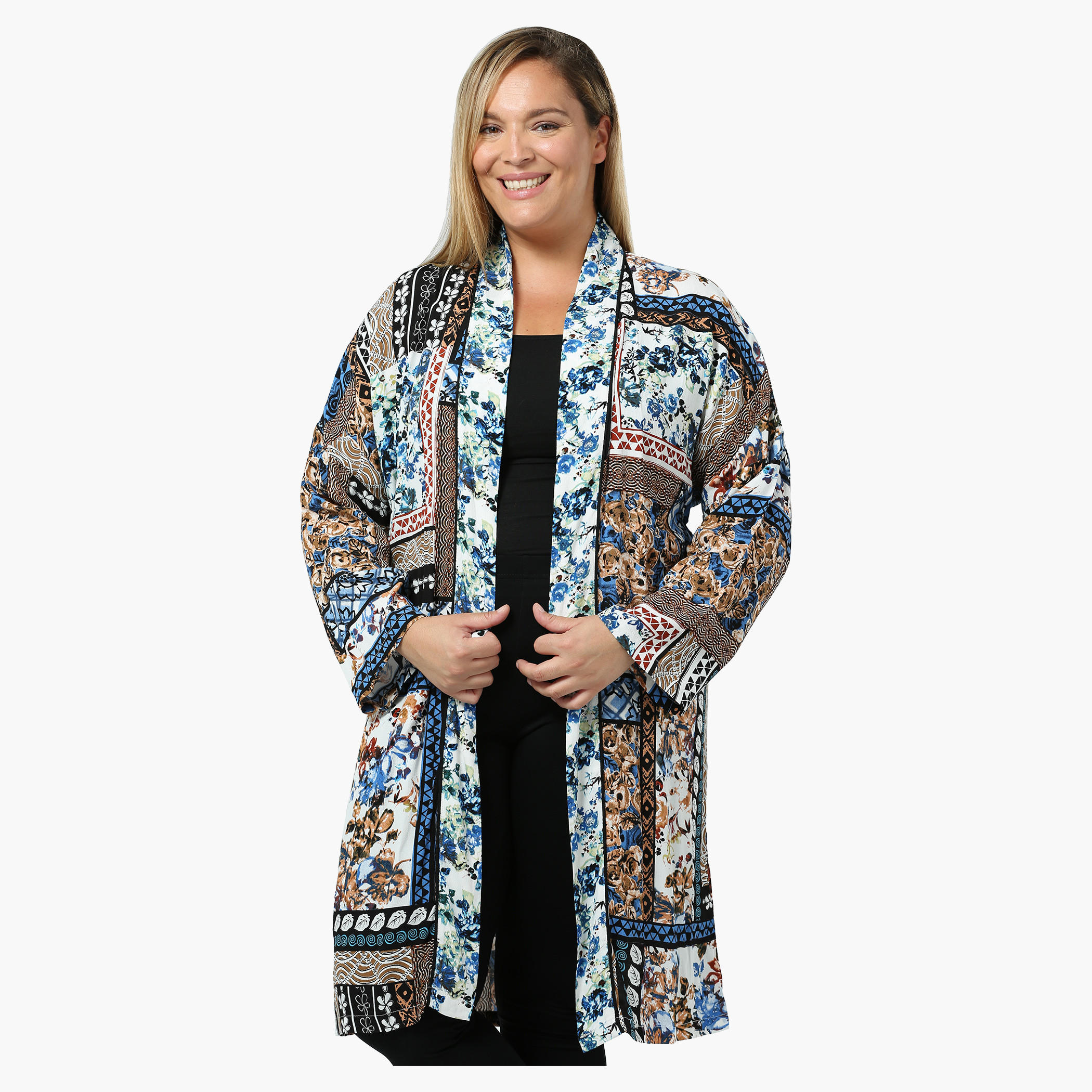 Plus Size Printed Full-sleeved Kimono-women-clothing-shirtsandblouses-blouses-image-5