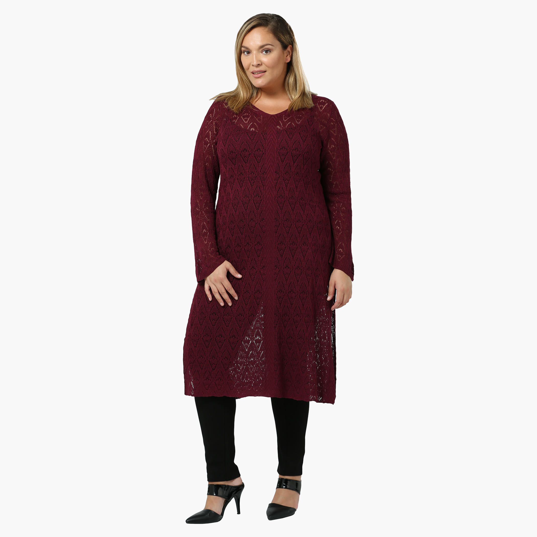 Plus Size Full-sleeved Lace Tunic-women-clothing-shirtsandblouses-blouses-image-1