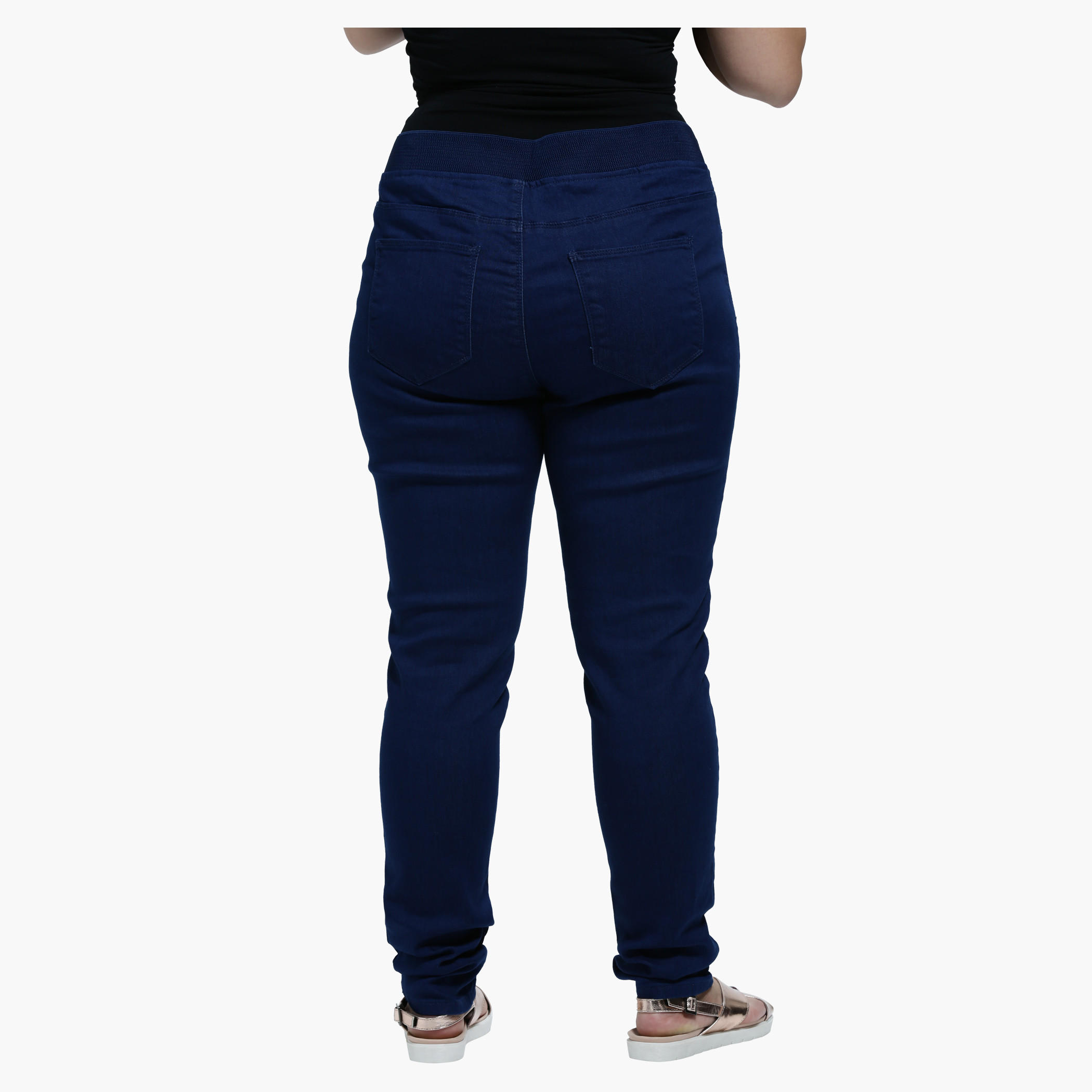 Plus Size Narrow Leg Jeggings with Garter Waistband-women-clothing-bottoms-leggings-image-2