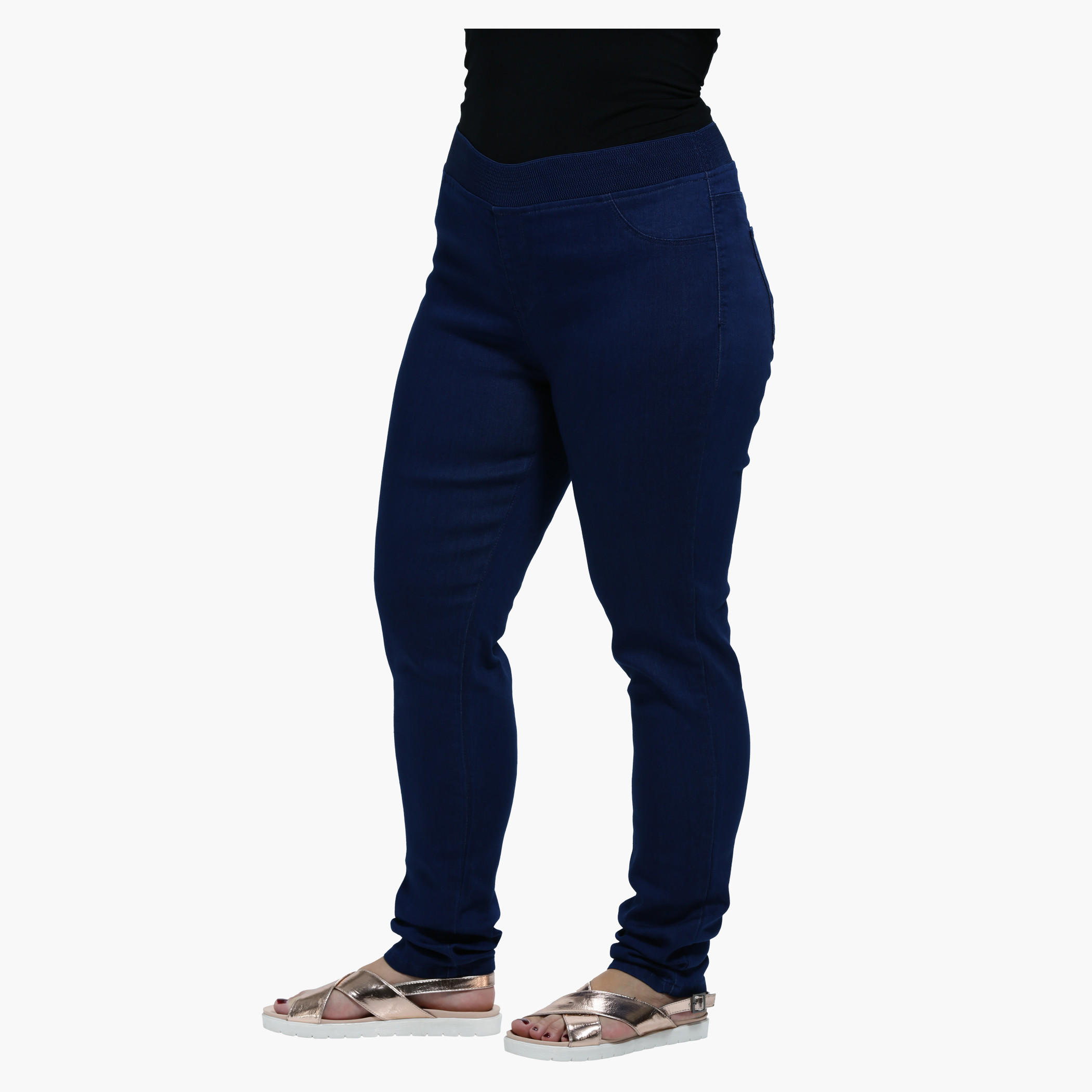 Plus Size Narrow Leg Jeggings with Garter Waistband-women-clothing-bottoms-leggings-image-3