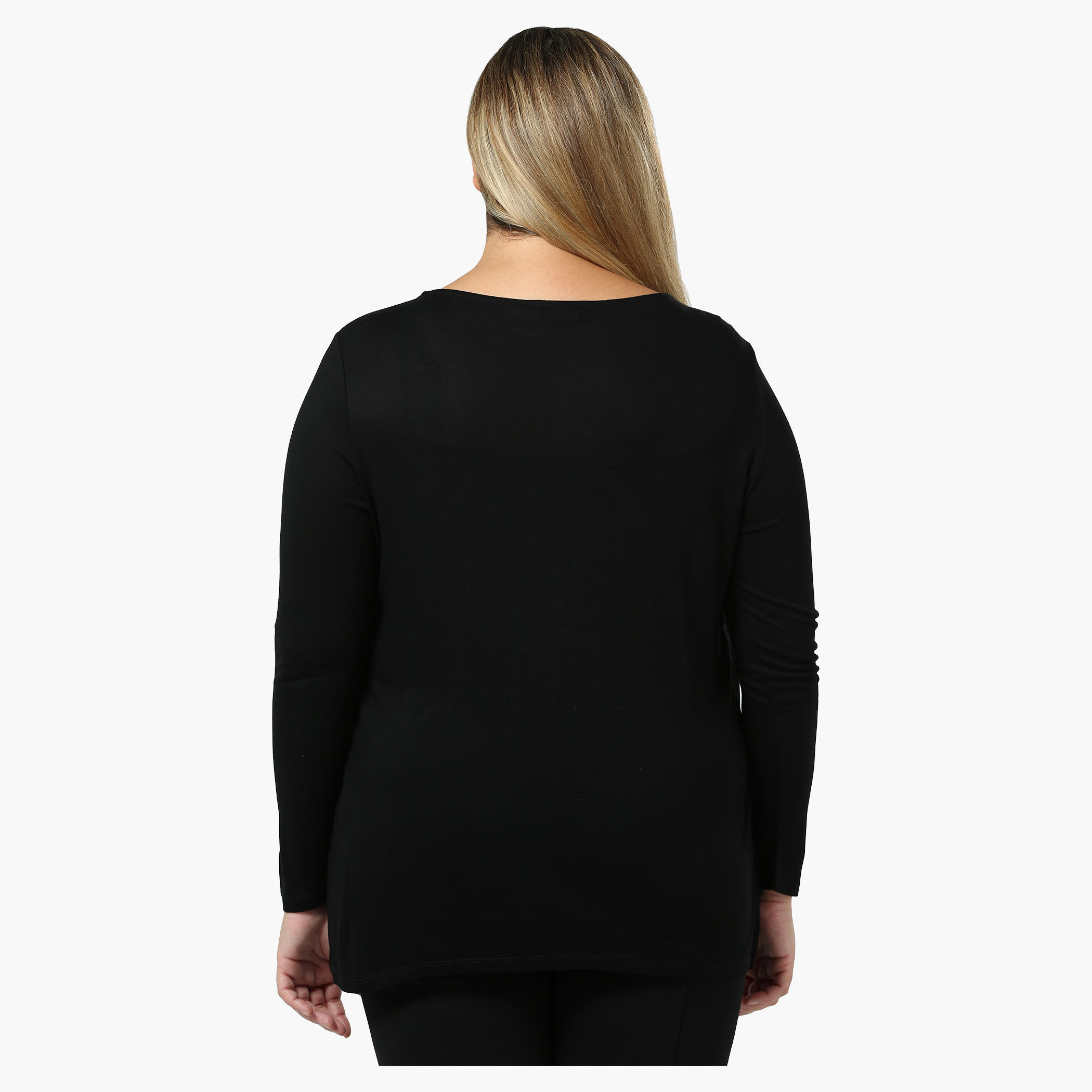 Plus Size Overlap Top with Embellished Neck-women-clothing-shirtsandblouses-blouses-image-4