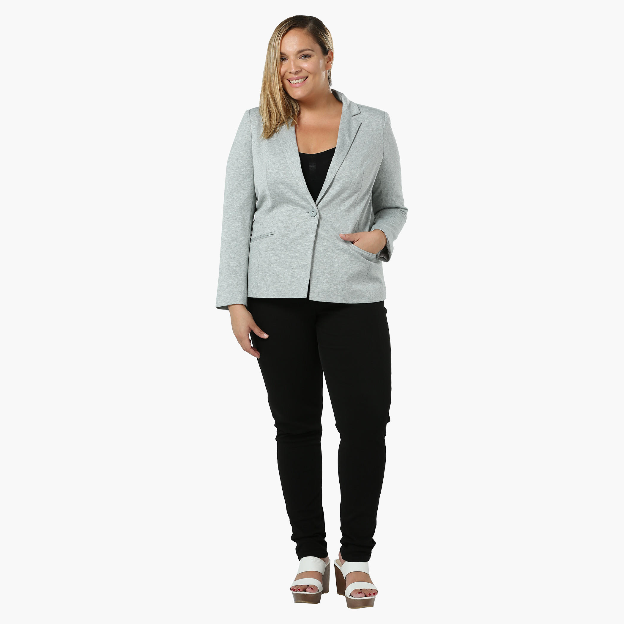 Plus Size Full-sleeved Ponte Jacket-women-clothing-coatsandjackets-blazers-image-5