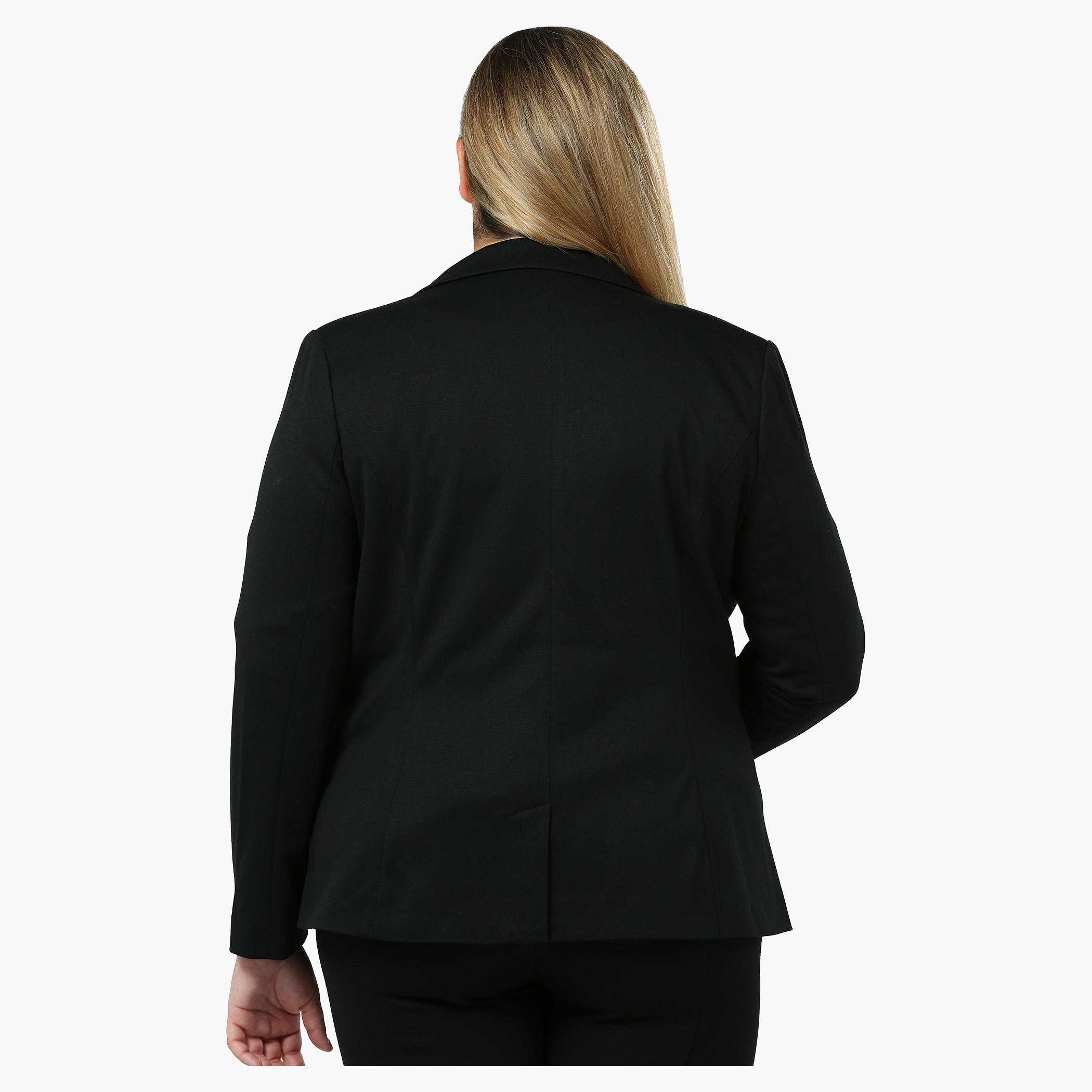 Plus Size Full-sleeved Ponte Basic Jacket-women-clothing-coatsandjackets-blazers-image-2