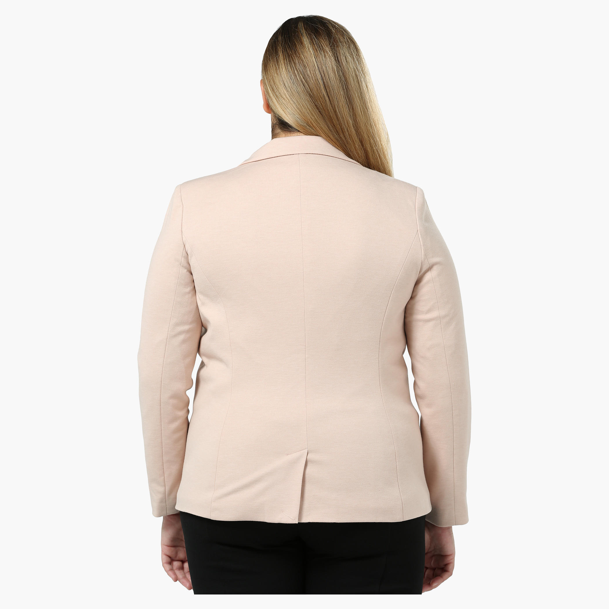Plus Size Full-sleeved Ponte Basic Jacket-women-clothing-coatsandjackets-blazers-image-4