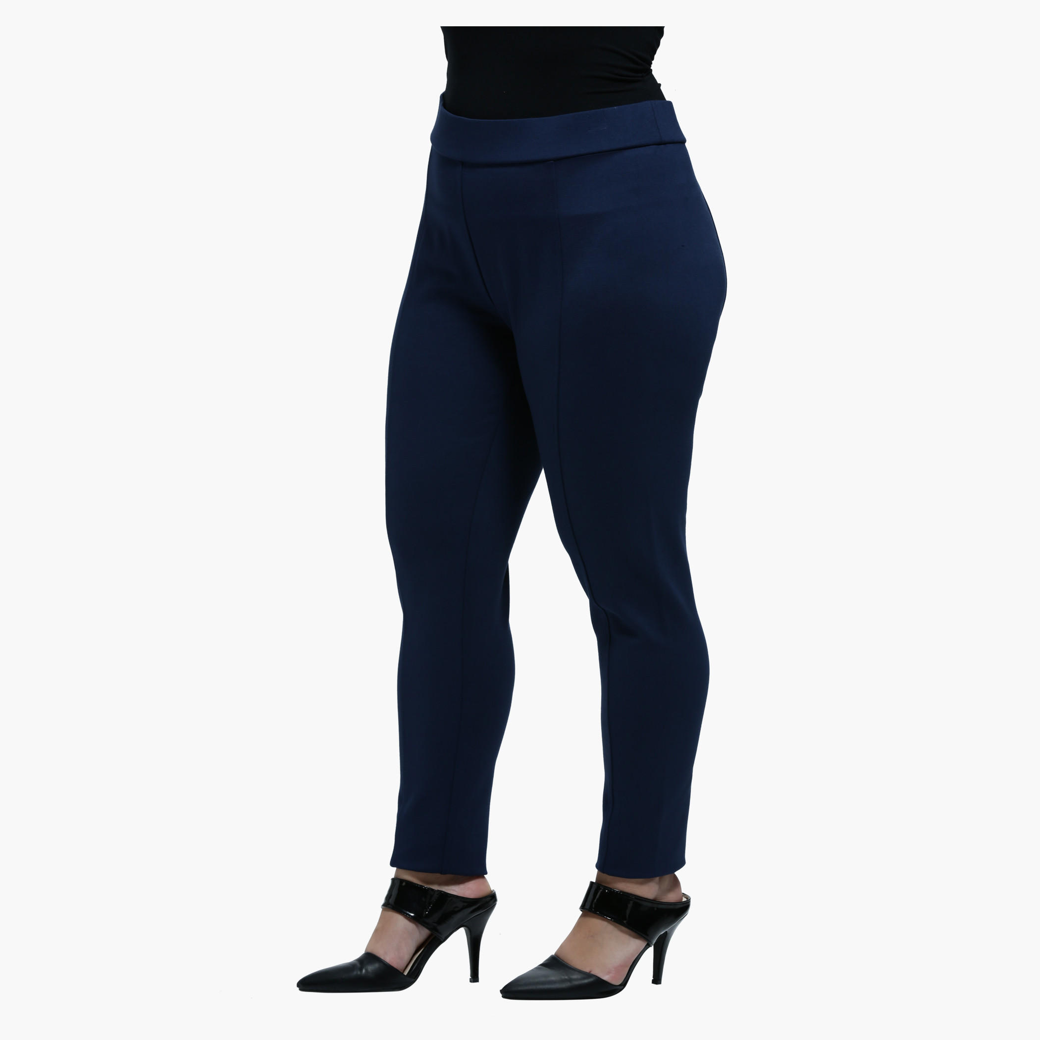 Plus Size Narrow Leg Trousers with Front Piping-women-clothing-bottoms-trousers-image-8