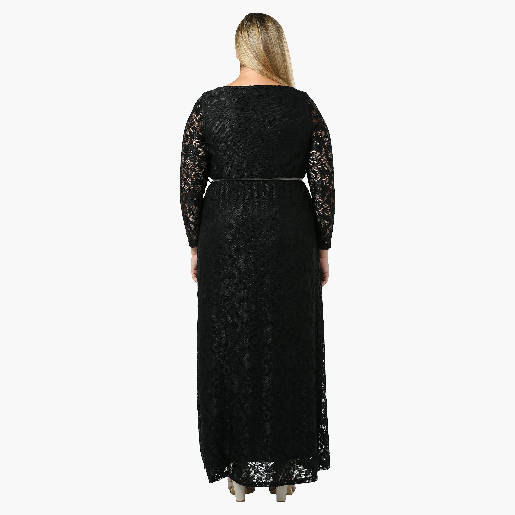 Plus Size Full-sleeved Lace Maxi Dress-women-clothing-dresses-image-3