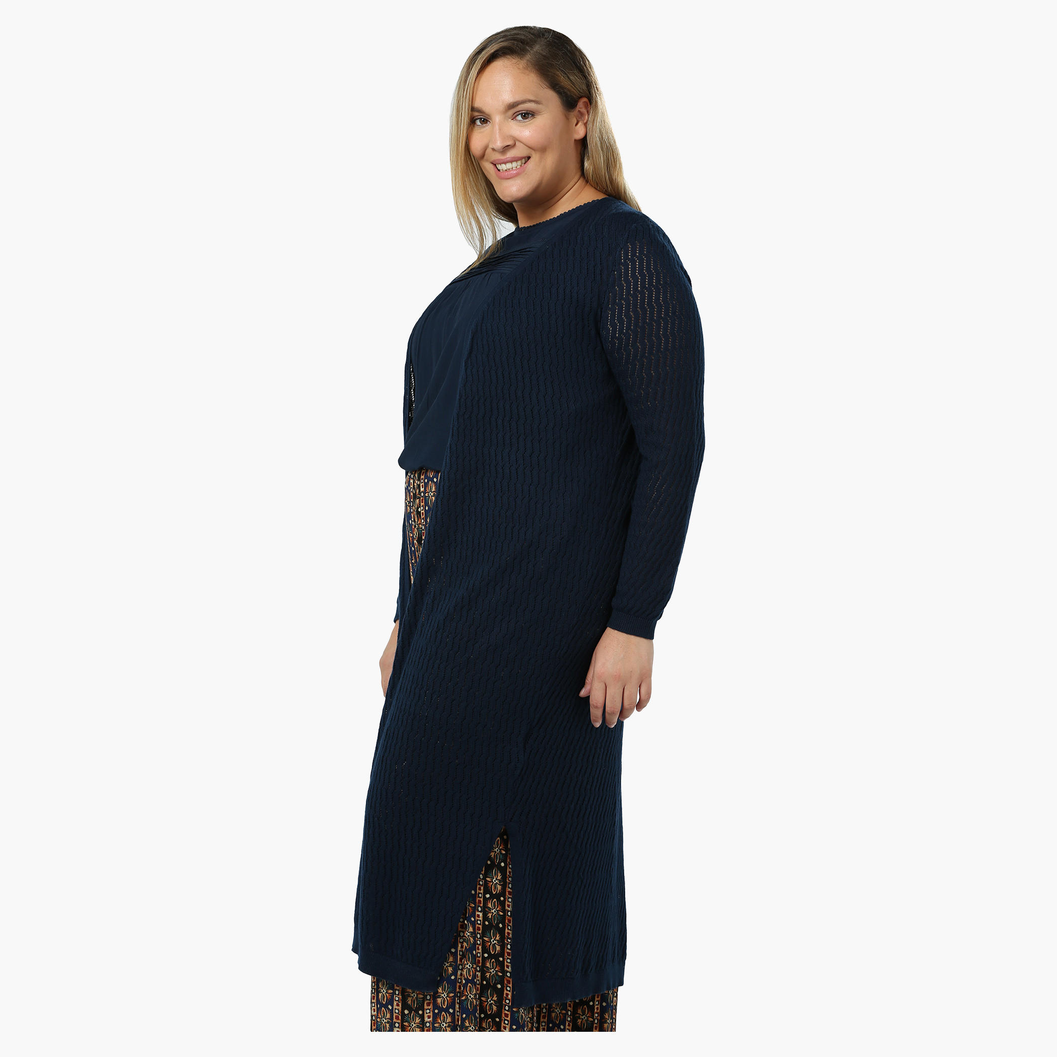 Plus Size Full-sleeved Pointelle Shrug-women-winterwear-cardigansandjumpers-cardigans-image-13