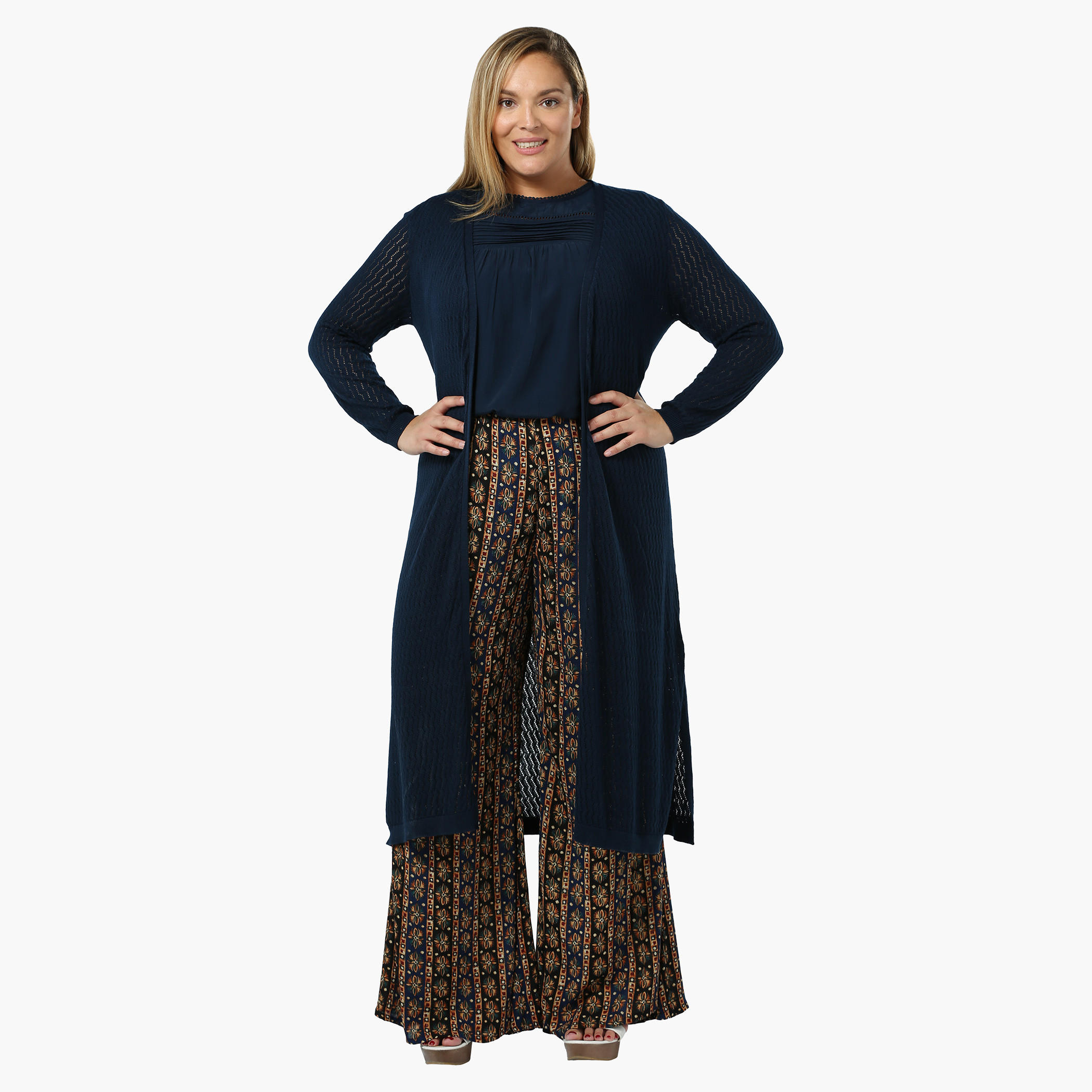 Plus Size Full-sleeved Pointelle Shrug-women-winterwear-cardigansandjumpers-cardigans-image-15