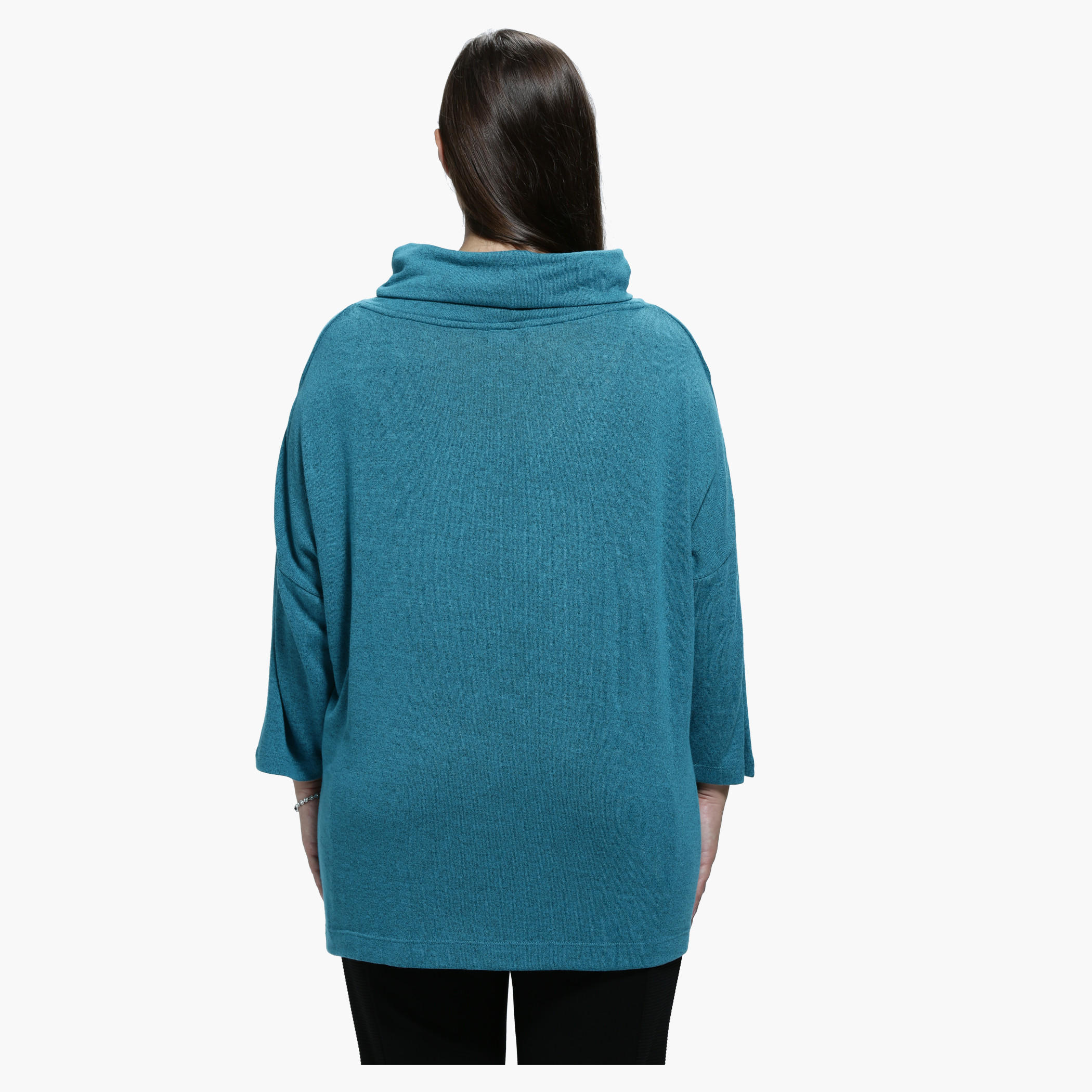 Plus Size Top with Cowl Neck and Long Sleeves-women-clothing-shirtsandblouses-blouses-image-2