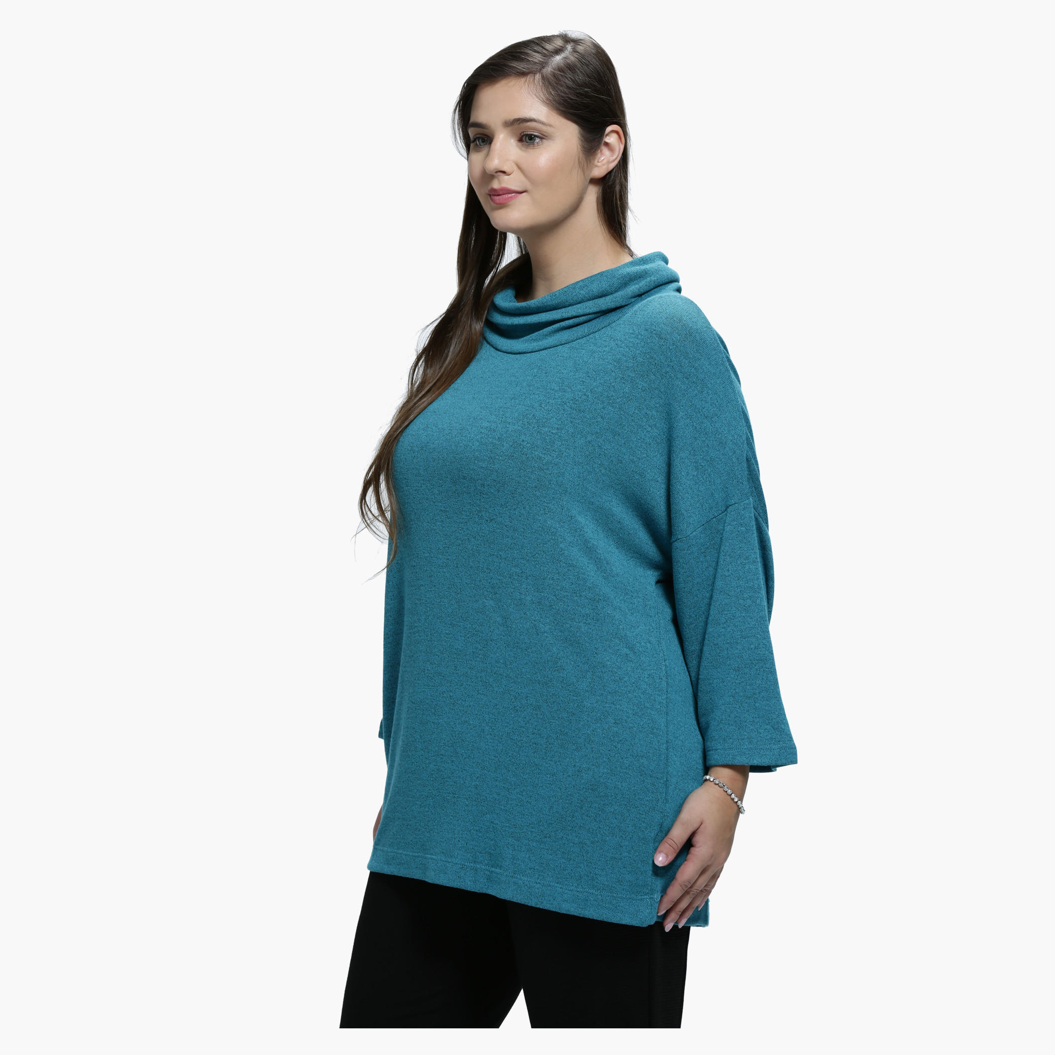 Plus Size Top with Cowl Neck and Long Sleeves-women-clothing-shirtsandblouses-blouses-image-3
