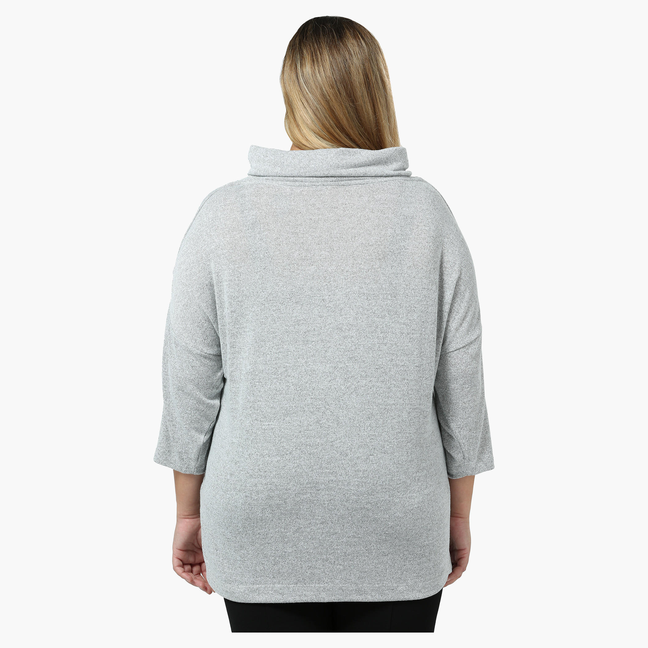 Plus Size Melange Cowl Neck Top-women-clothing-shirtsandblouses-blouses-image-7