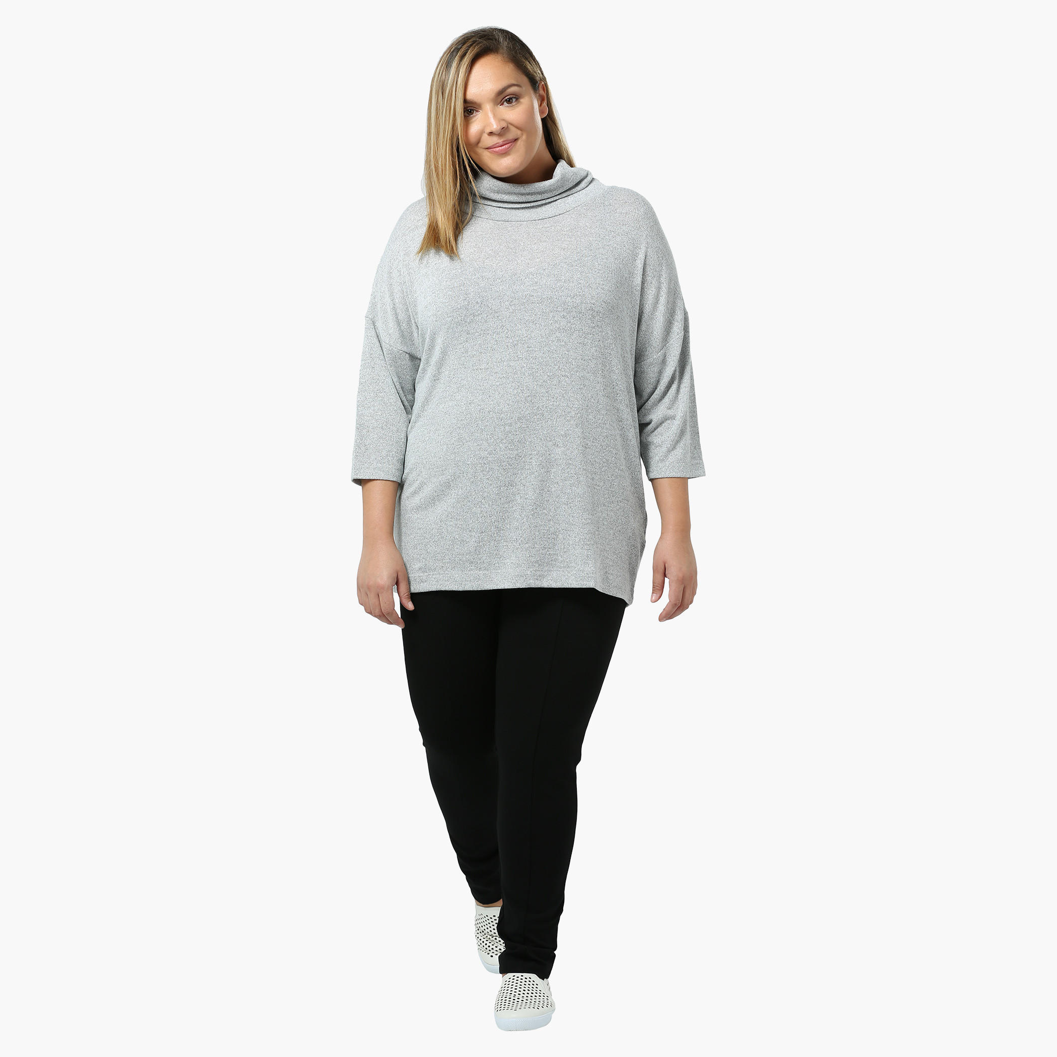 Plus Size Melange Cowl Neck Top-women-clothing-shirtsandblouses-blouses-image-10