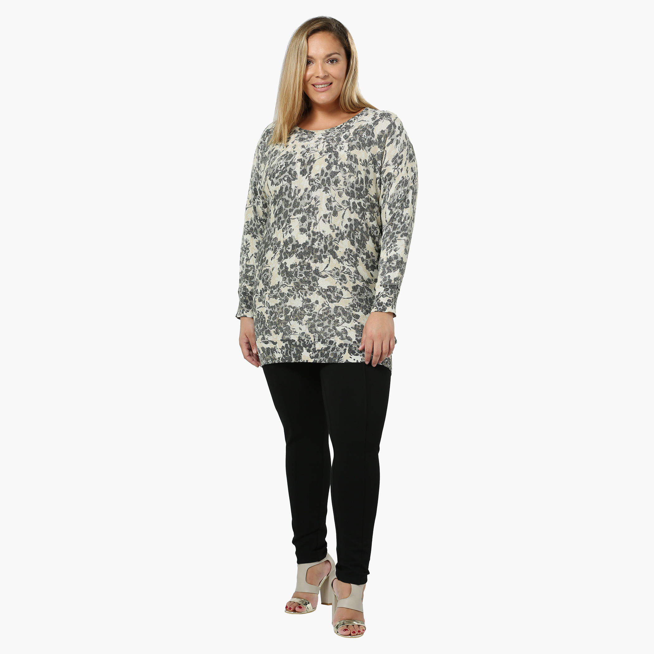 Plus Size Full-sleeved Floral Printed Sweater-women-winterwear-cardigansandjumpers-cardigans-image-5