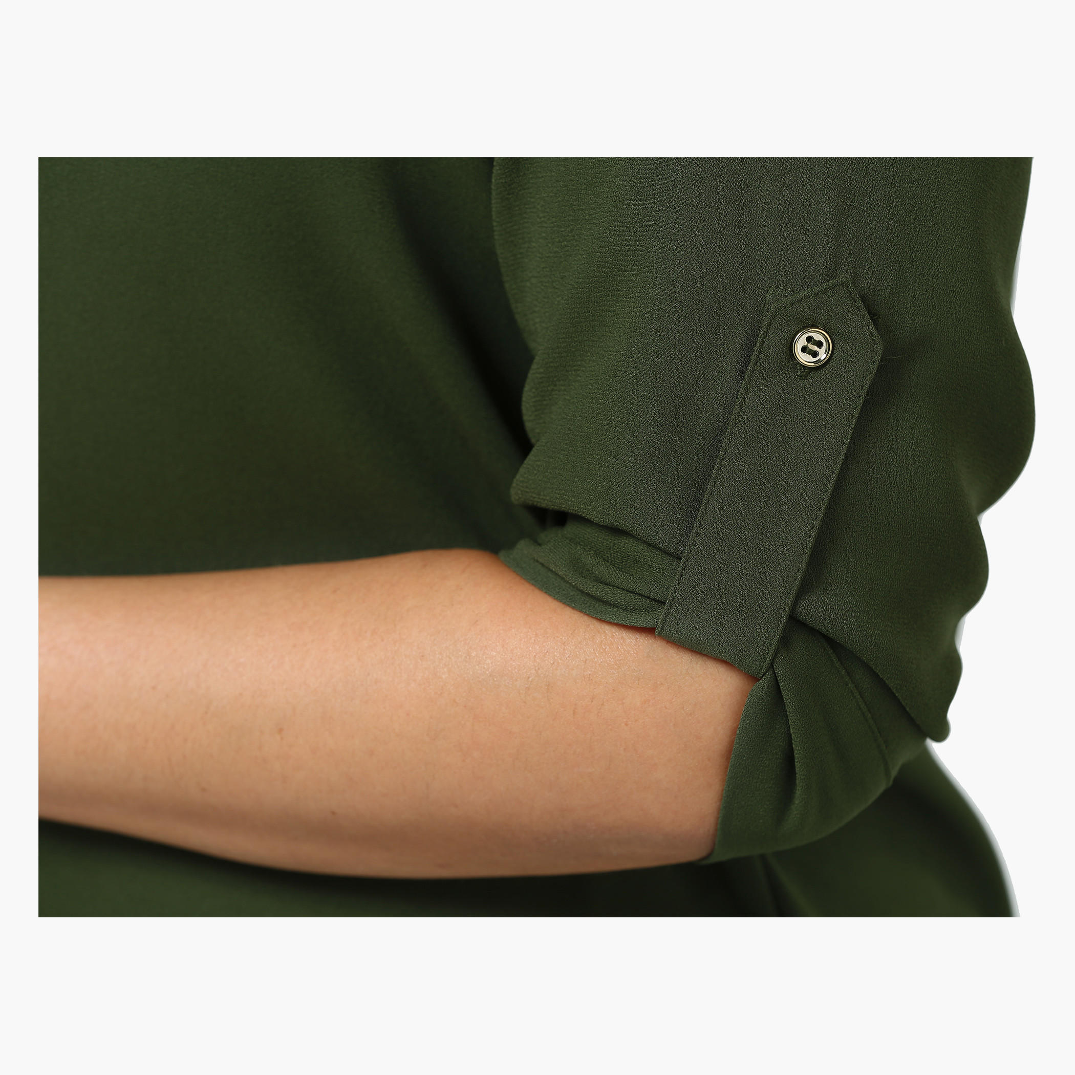 Plus Size Round-neck Zippered Yoke Top-women-clothing-shirtsandblouses-blouses-image-4