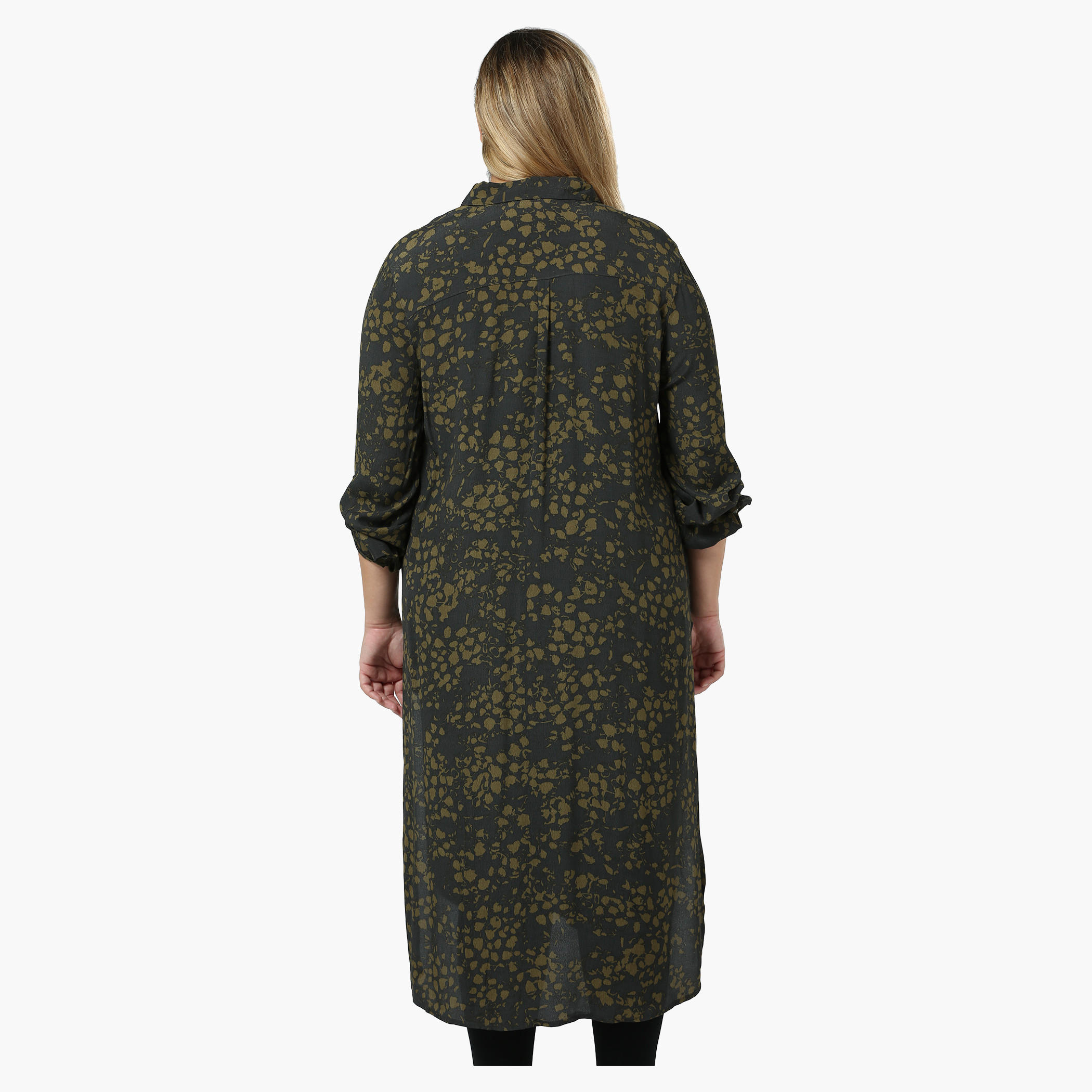 Plus Size Printed Long Shirt Tunic with High Side Slits-women-clothing-shirtsandblouses-blouses-image-2