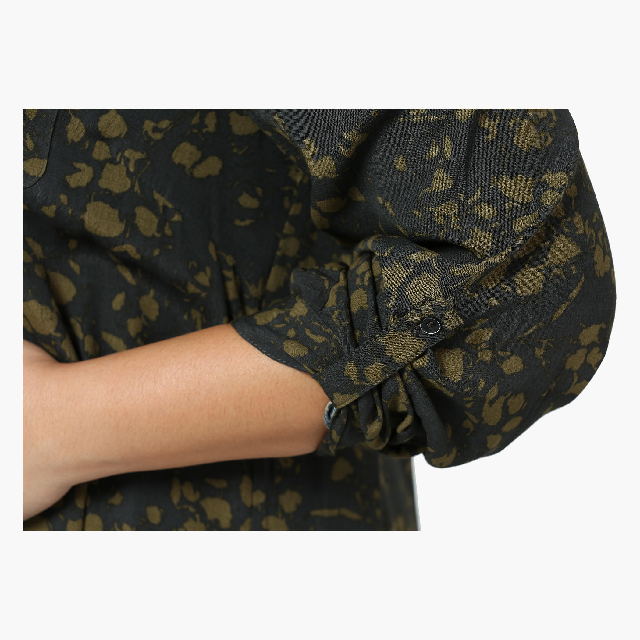 Plus Size Printed Long Shirt Tunic with High Side Slits-women-clothing-shirtsandblouses-blouses-image-2