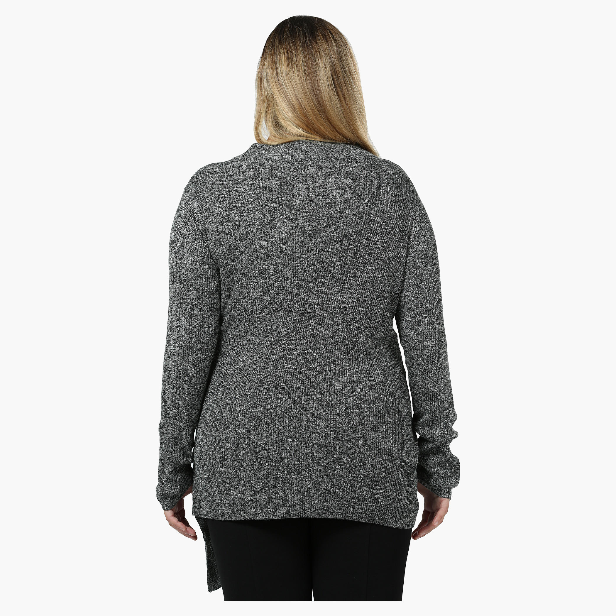 Plus Size Full-sleeved Asymmetrical Knit Top-women-clothing-shirtsandblouses-blouses-image-2