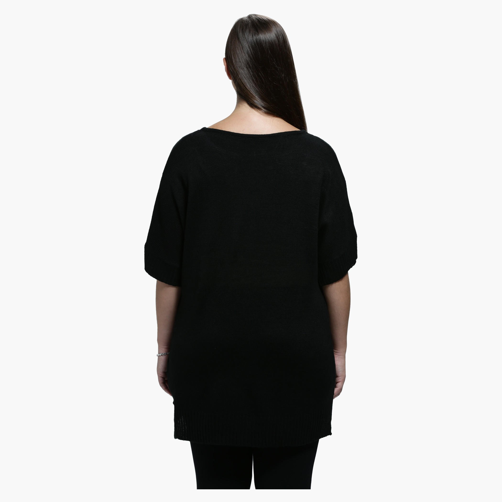 Plus Size Top with Round Neck with Short Sleeves-women-clothing-shirtsandblouses-blouses-image-2