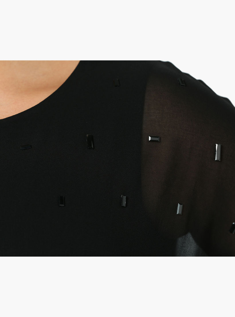 Plus Size Embellished Double-layered Top-women-clothing-shirtsandblouses-blouses-image-2