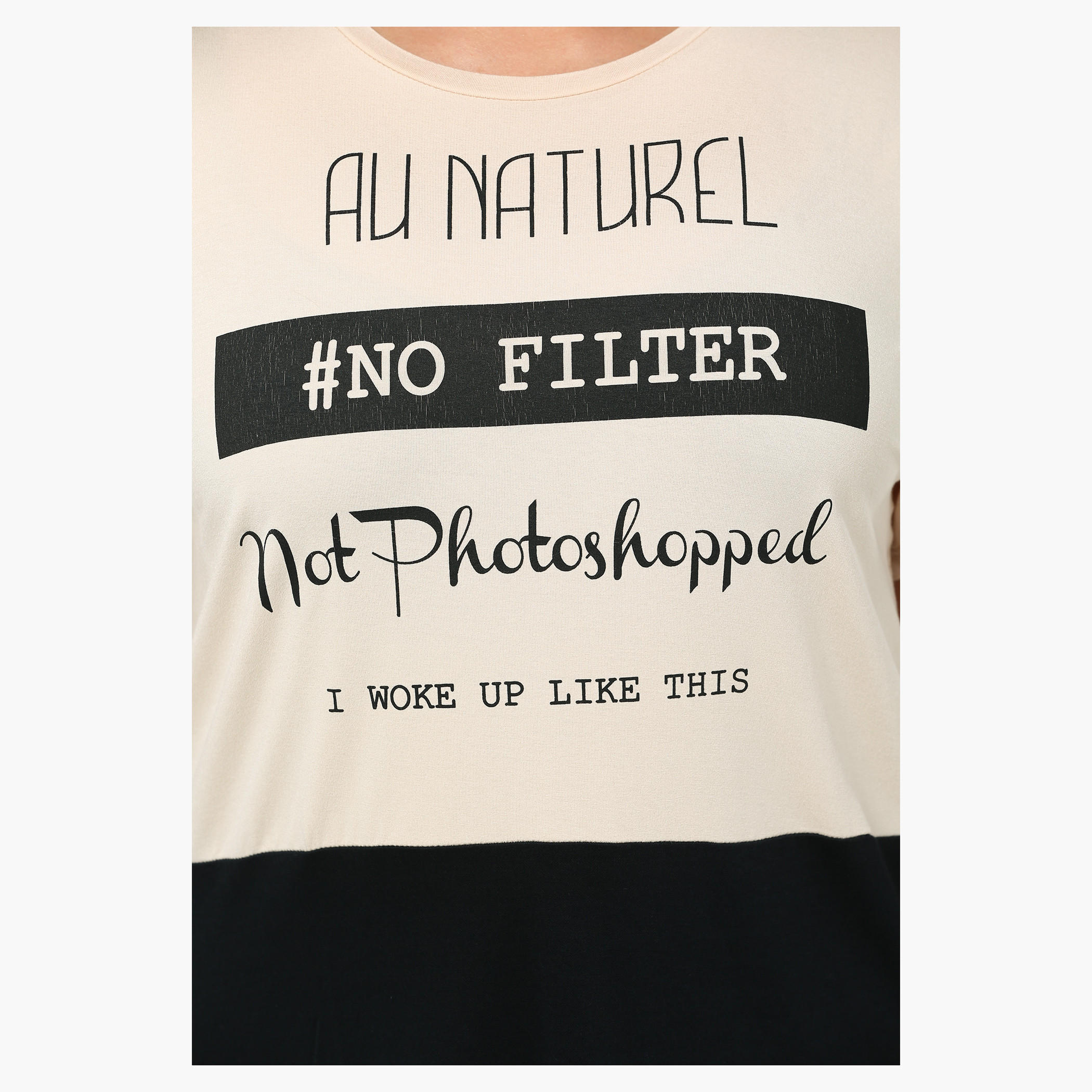 Plus Size Short-sleeved T-shirt with Placement Print-women-clothing-tshirts-image-2