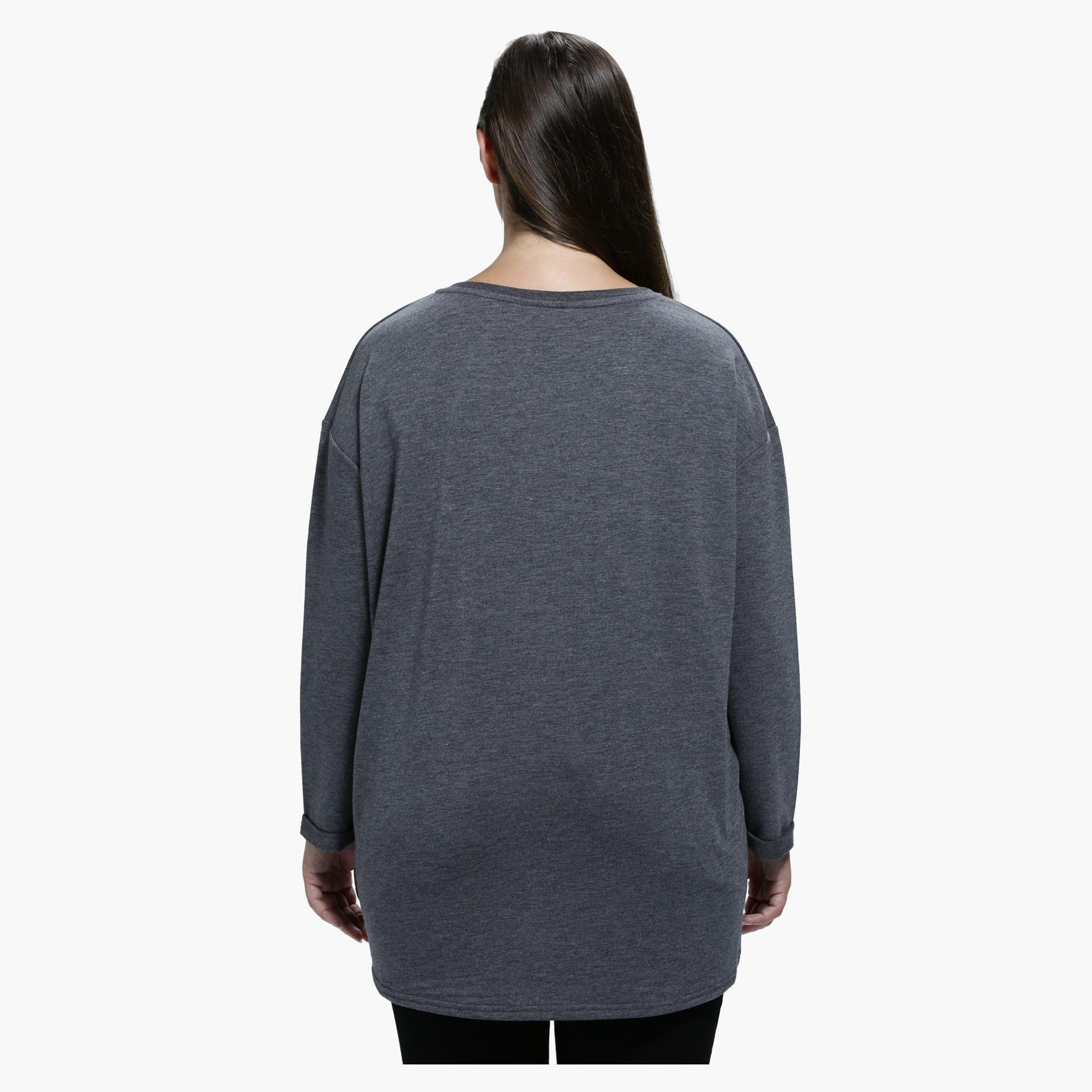 Plus Size T-Shirt with Round Neck-women-clothing-tshirts-image-2