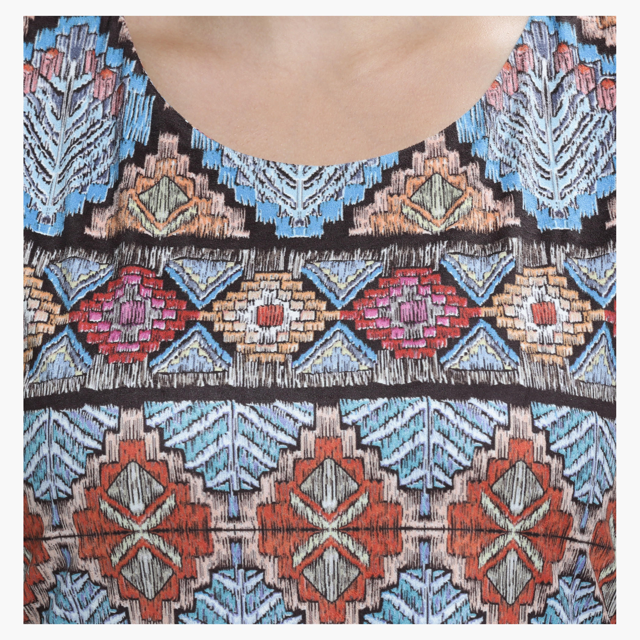 Plus Size Printed Maxi Dress with Round Neck-women-clothing-dresses-image-1