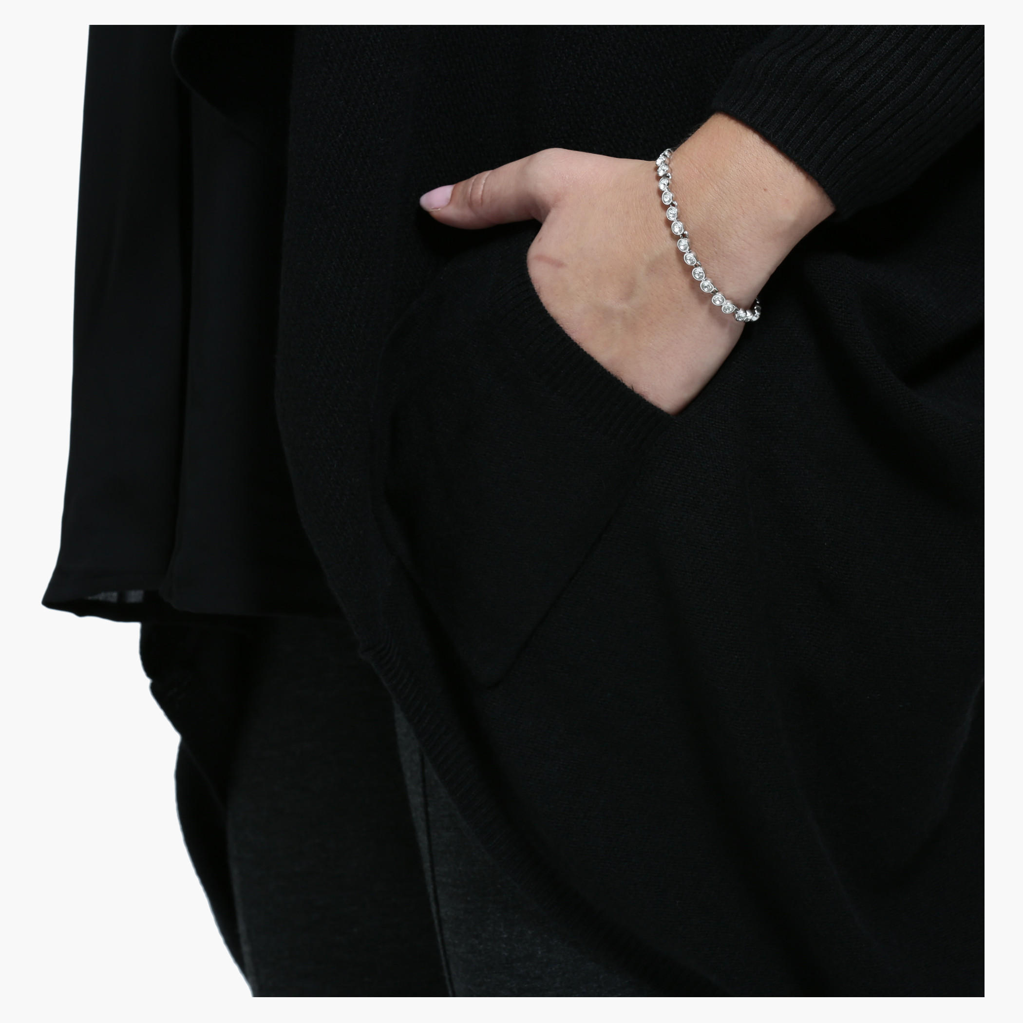 Plus Size Cardigan with Side Pockets and Long Sleeves-women-winterwear-cardigansandjumpers-cardigans-image-4