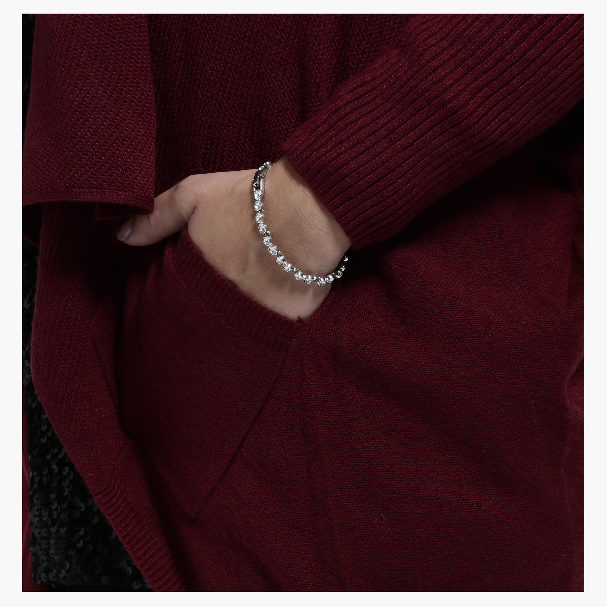 Plus Size Cardigan with Side Pockets and Long Sleeves-women-winterwear-cardigansandjumpers-cardigans-image-14