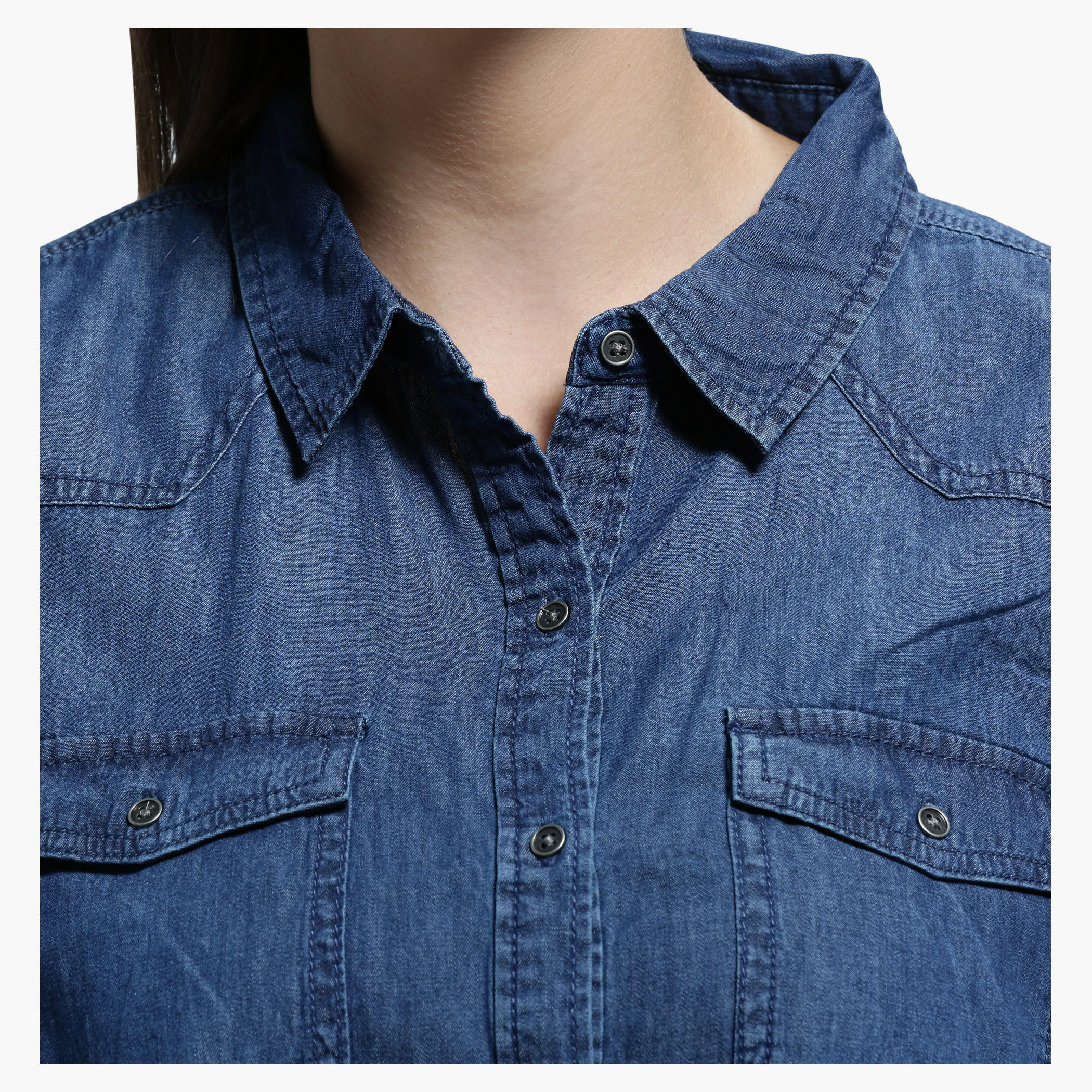 Plus Size Shirt with Spread Collar in Long Sleeves-women-clothing-shirtsandblouses-blouses-image-4