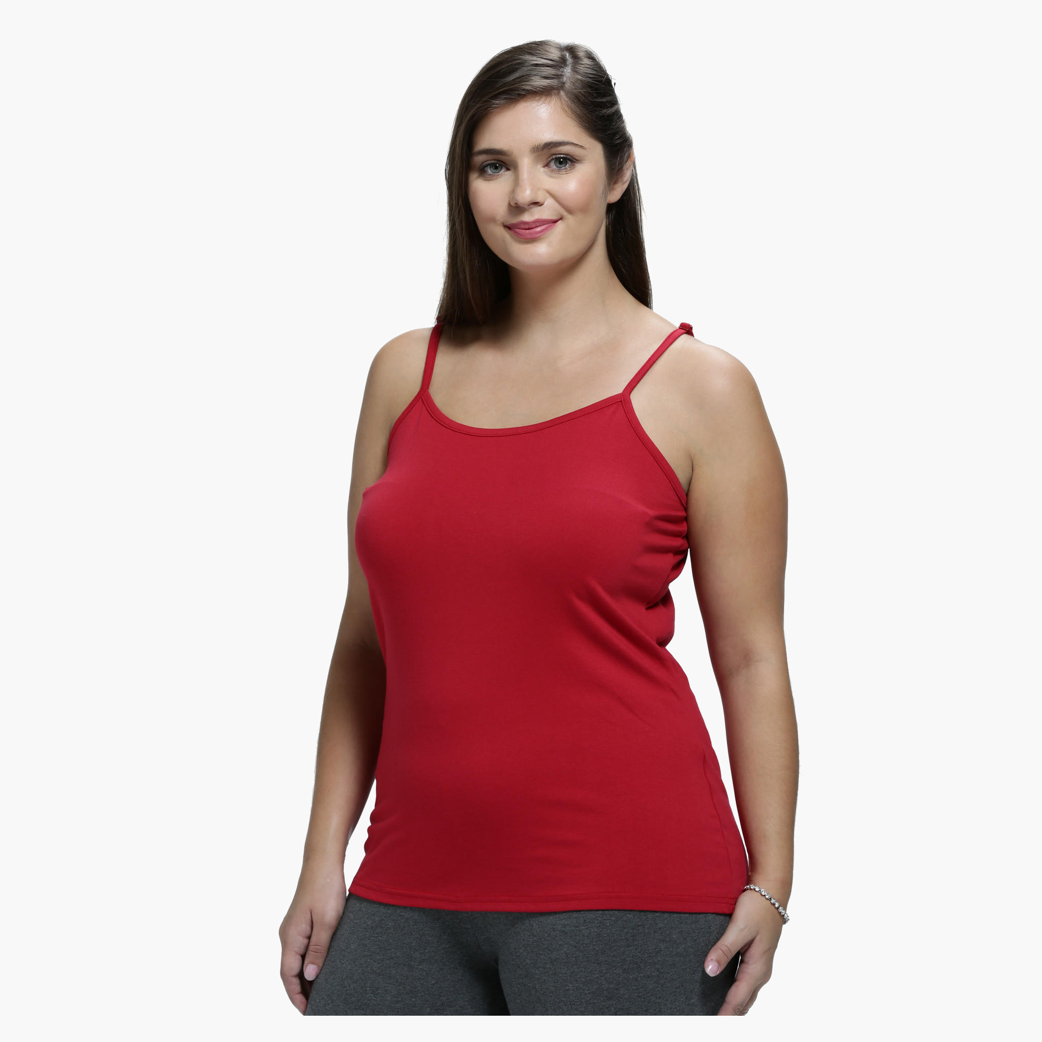 Plus Size Spaghetti Top with Adjustable Straps-women-clothing-lingerie-camisoles-image-3