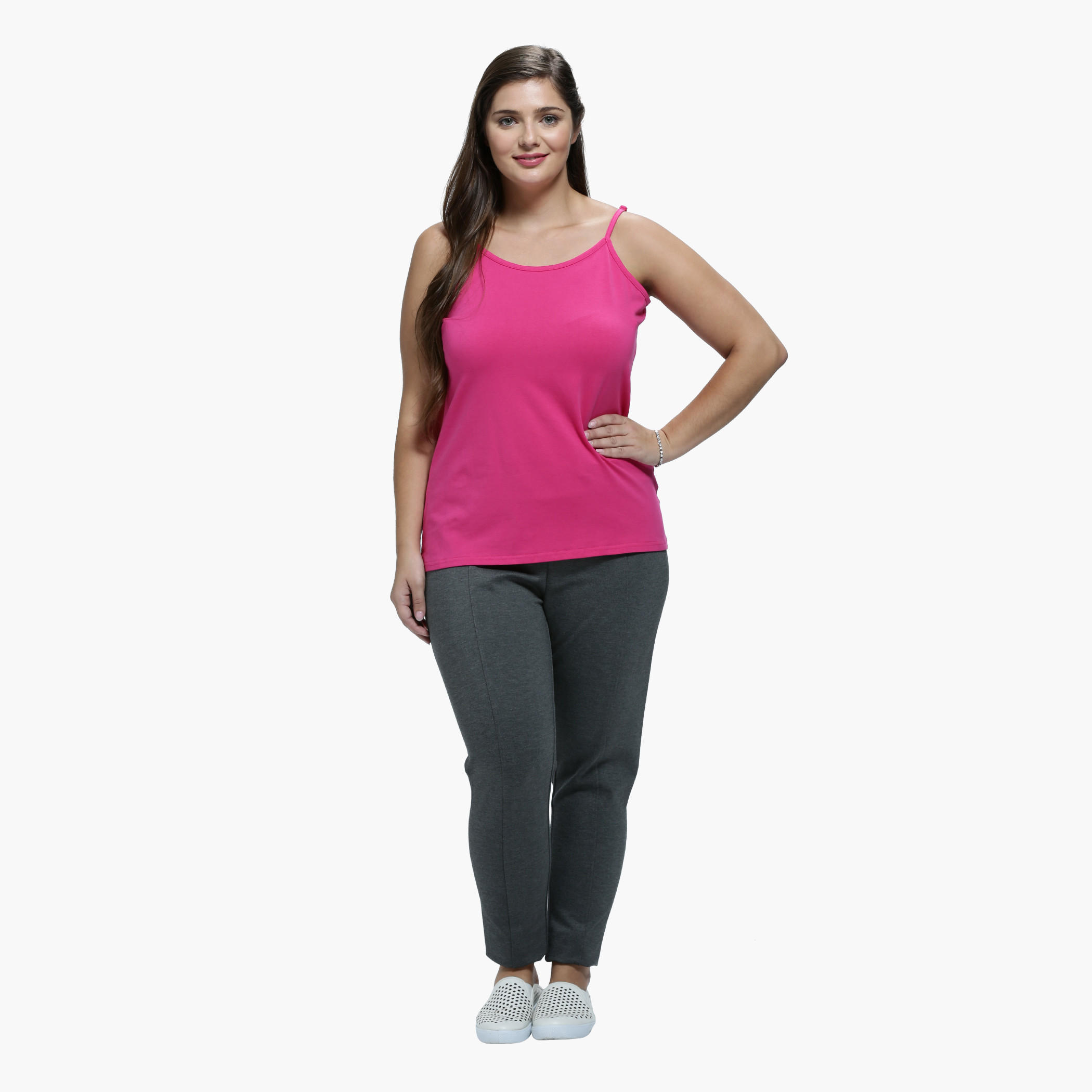 Plus Size Spaghetti Top with Adjustable Straps-women-clothing-lingerie-camisoles-image-4