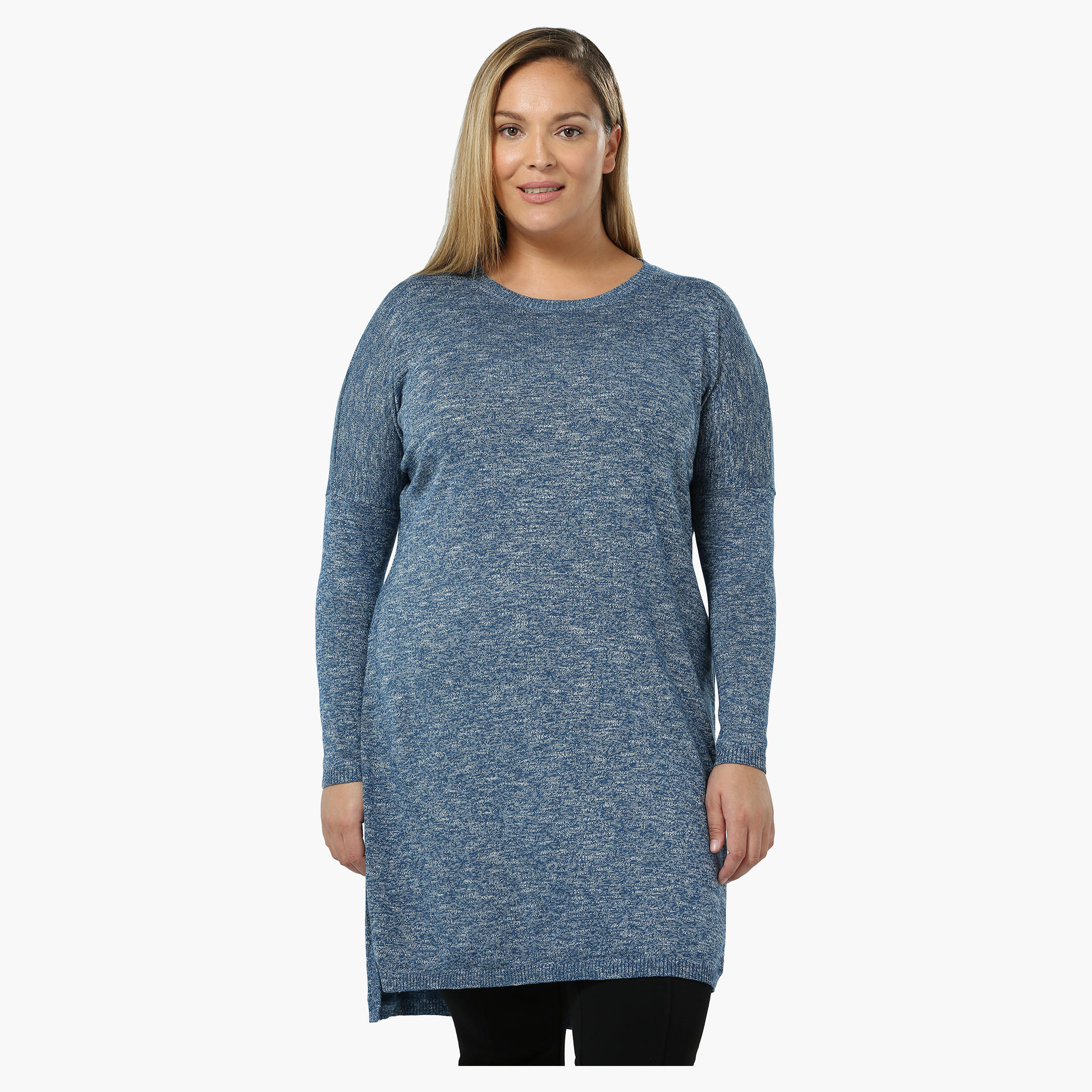 Plus Size Full-sleeved Top with High Slits-women-clothing-shirtsandblouses-blouses-image-6