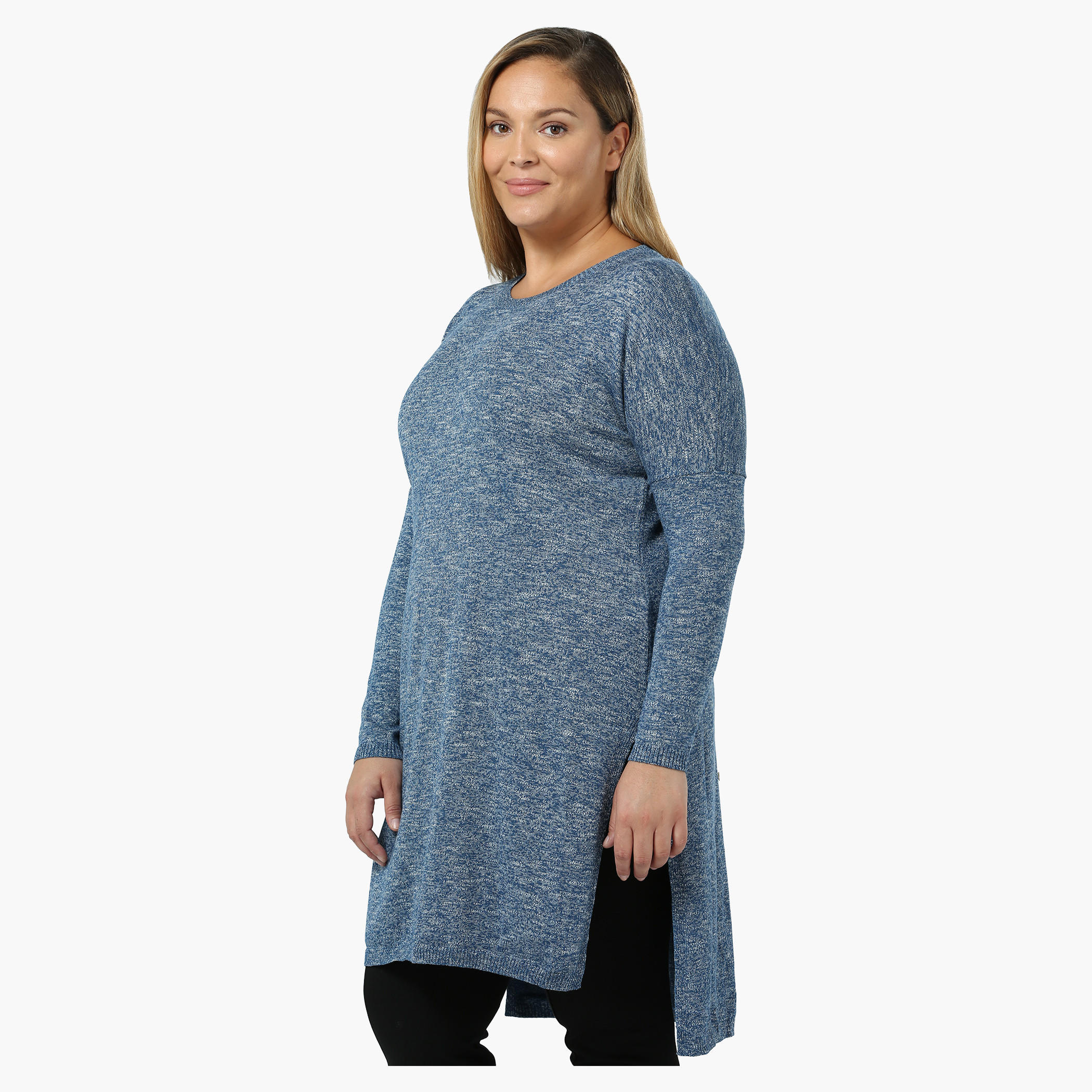 Plus Size Full-sleeved Top with High Slits-women-clothing-shirtsandblouses-blouses-image-8