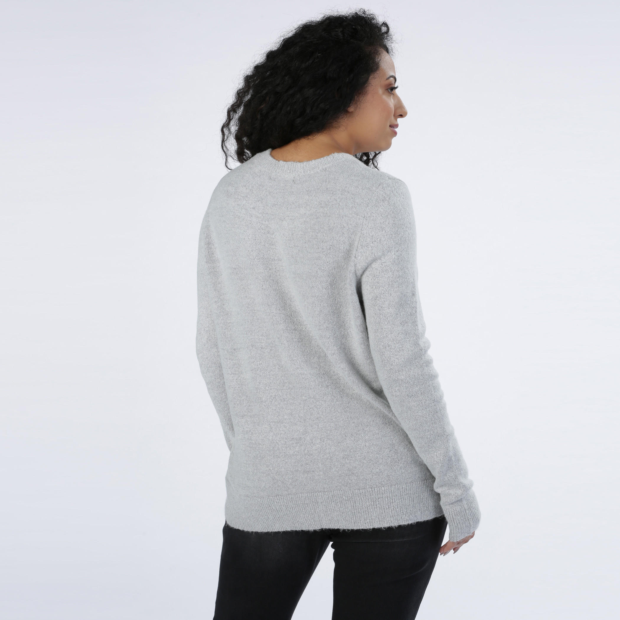   Round Neck Embroidered Sweater with Long Sleeves-women-winterwear-cardigansandjumpers-cardigans-image-2