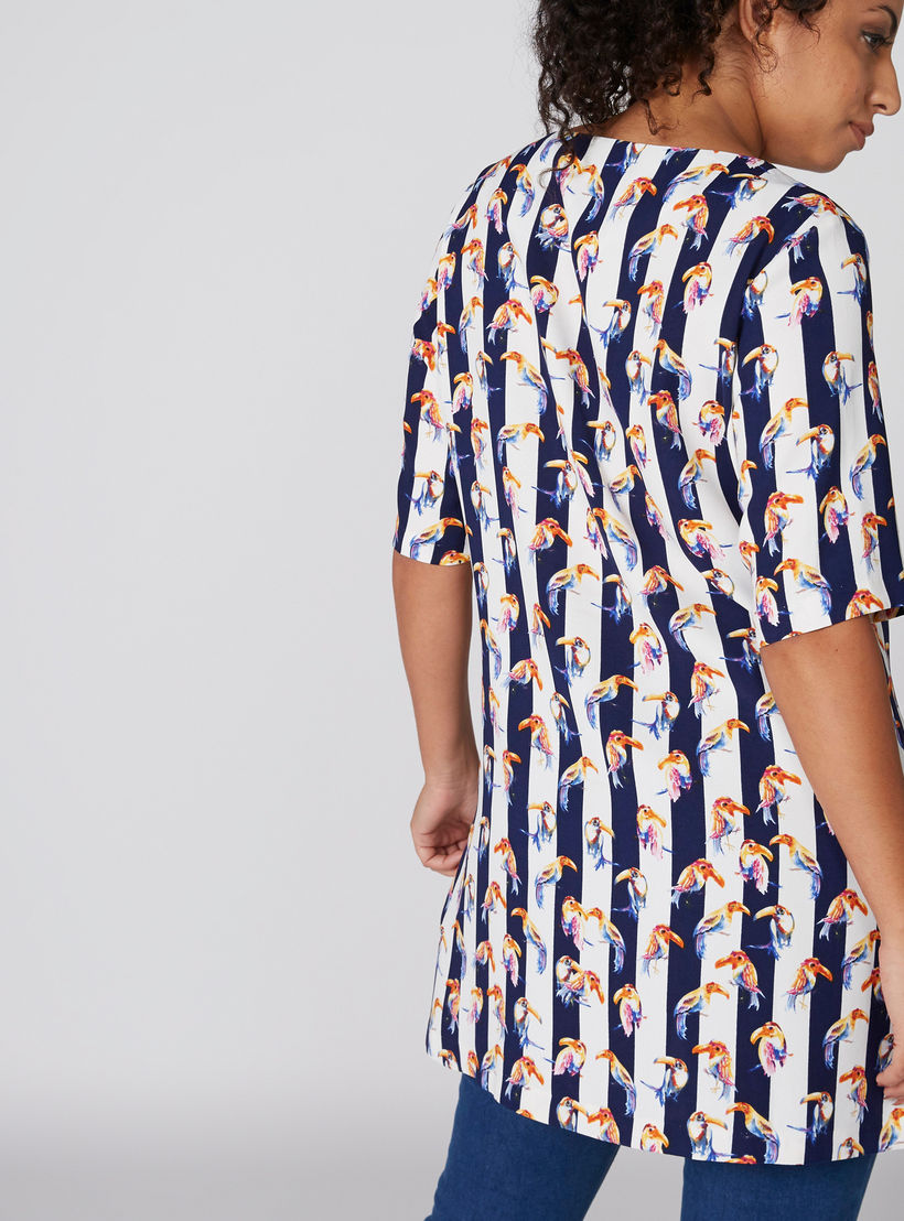 تونيك مقلّم بياقة V وتفاصيل سلسلة-women-clothing-shirtsandblouses-blouses-image-2