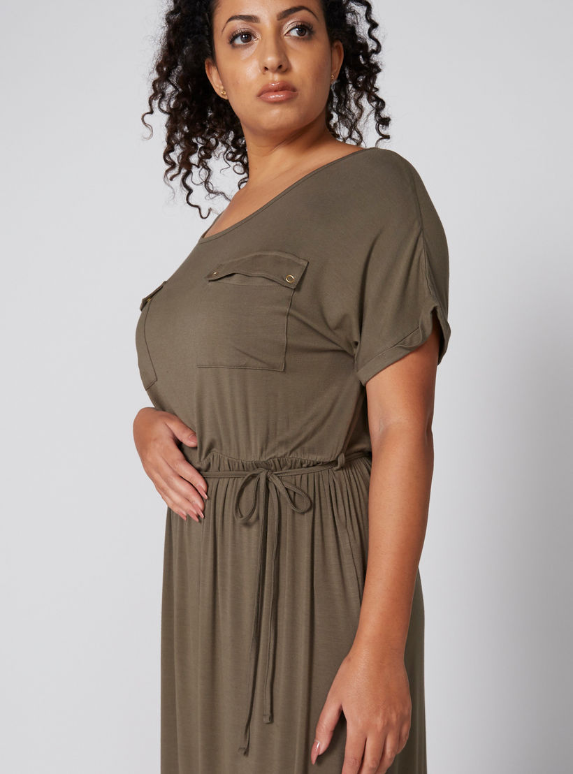 فستان طويل بياقة قارب وأكمام متصلة وأربطة-women-clothing-dresses-image-4