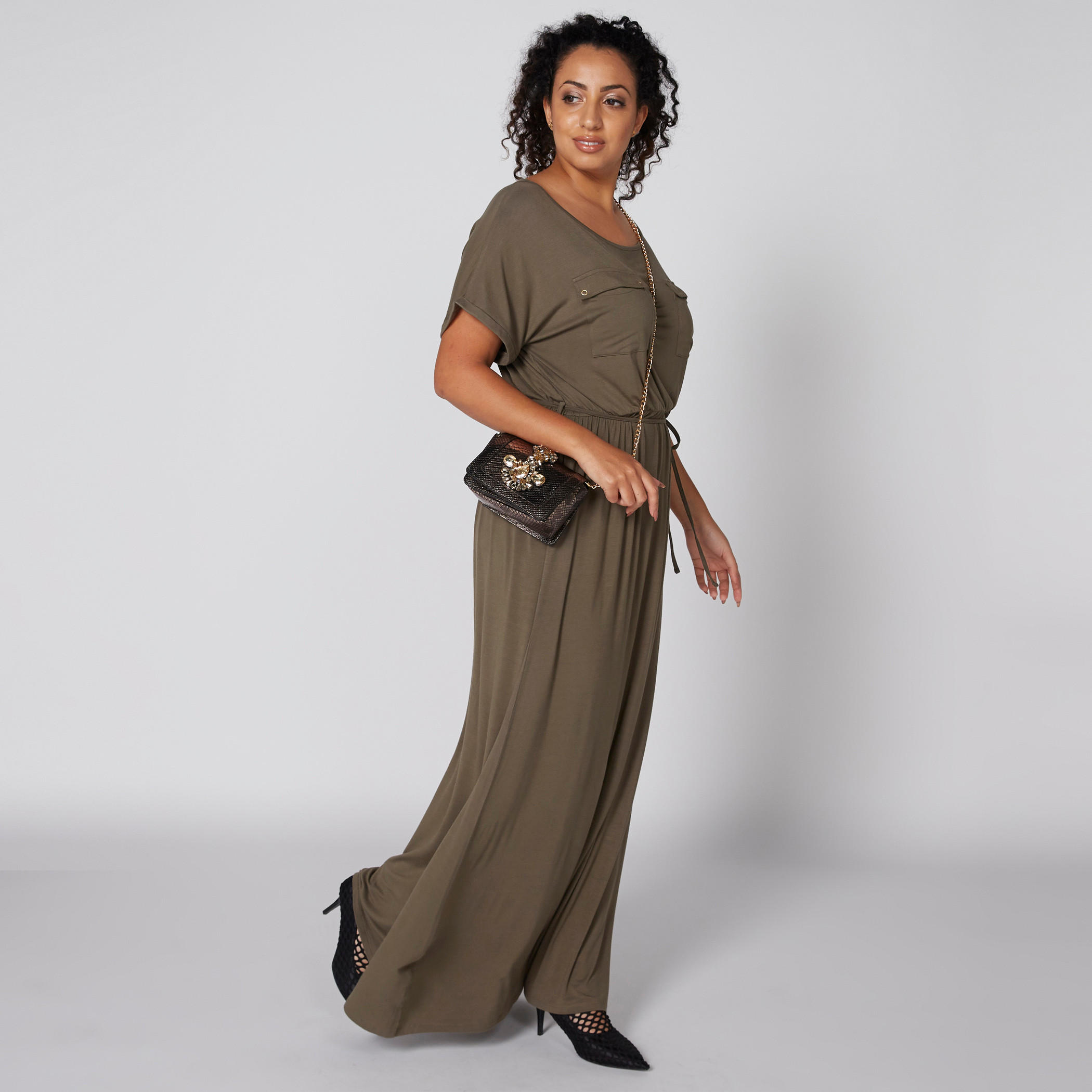 فستان طويل بياقة قارب وأكمام متصلة وأربطة-women-clothing-dresses-image-3