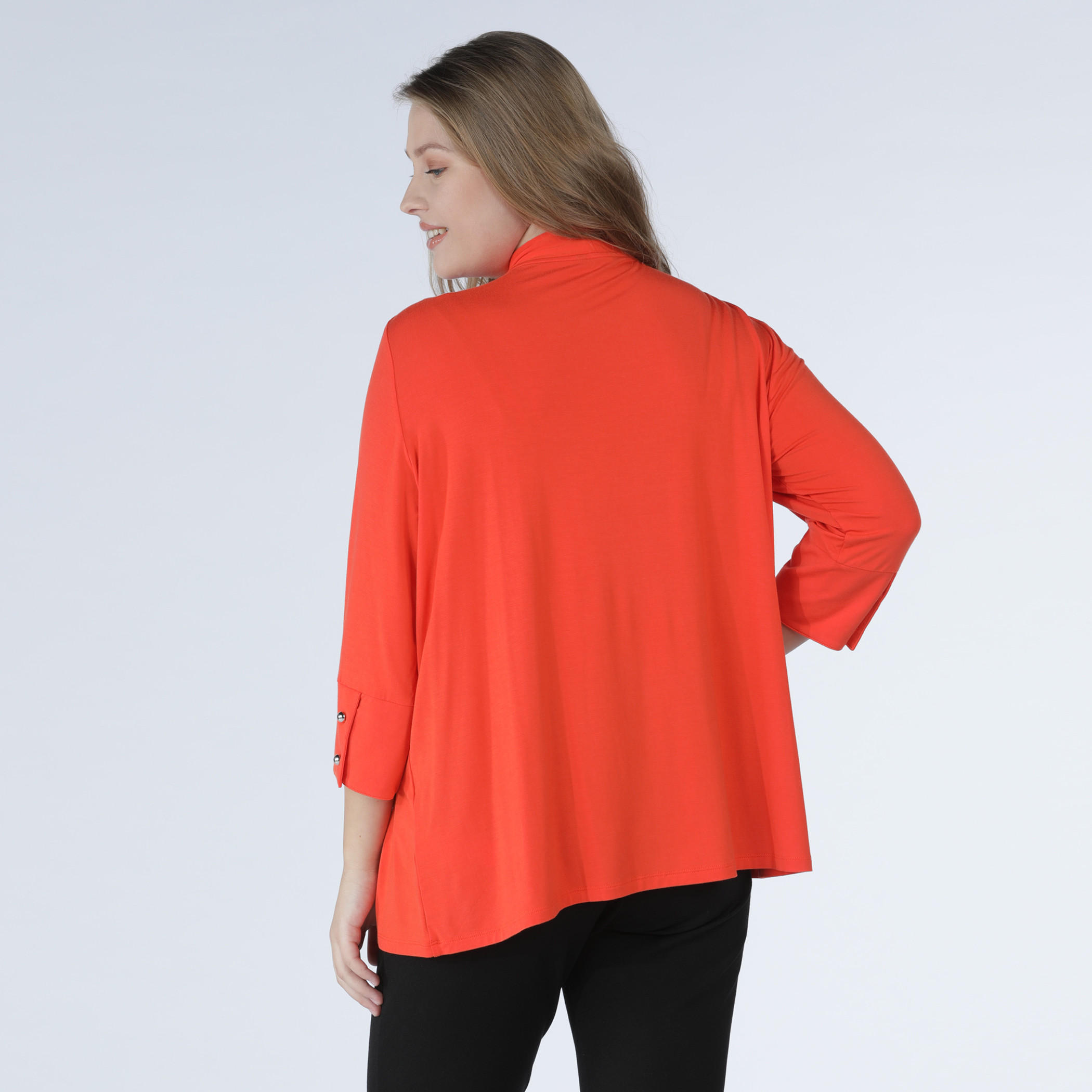 بلوزة بأكمام 3/4 وياقة مزيّنة بفيونكة-women-clothing-shirtsandblouses-blouses-image-4