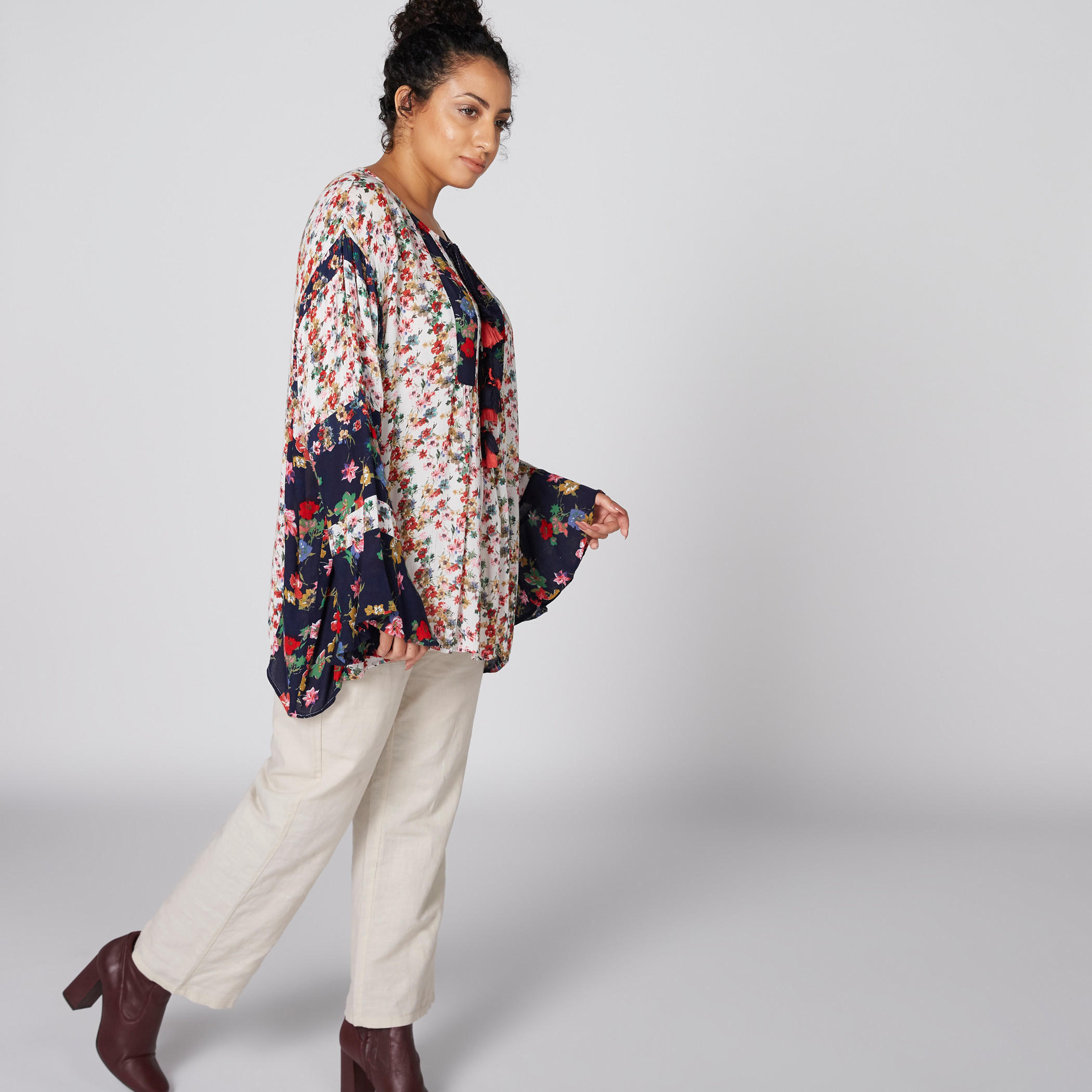 Floral Printed Top with Round Neck and Long Sleeves-women-clothing-shirtsandblouses-blouses-image-3