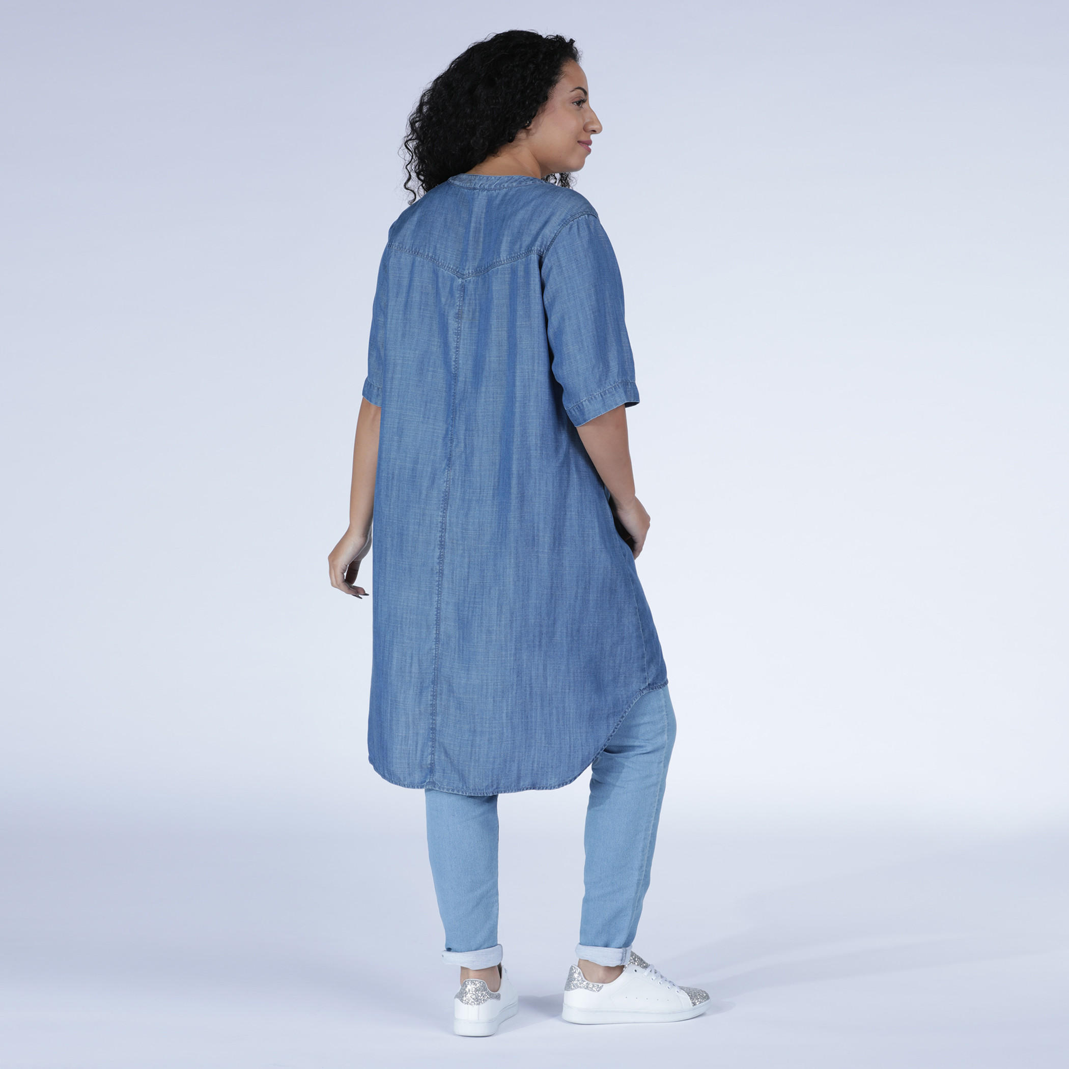 Tunic with Short Sleeves and High Low Hem-women-clothing-shirtsandblouses-blouses-image-2