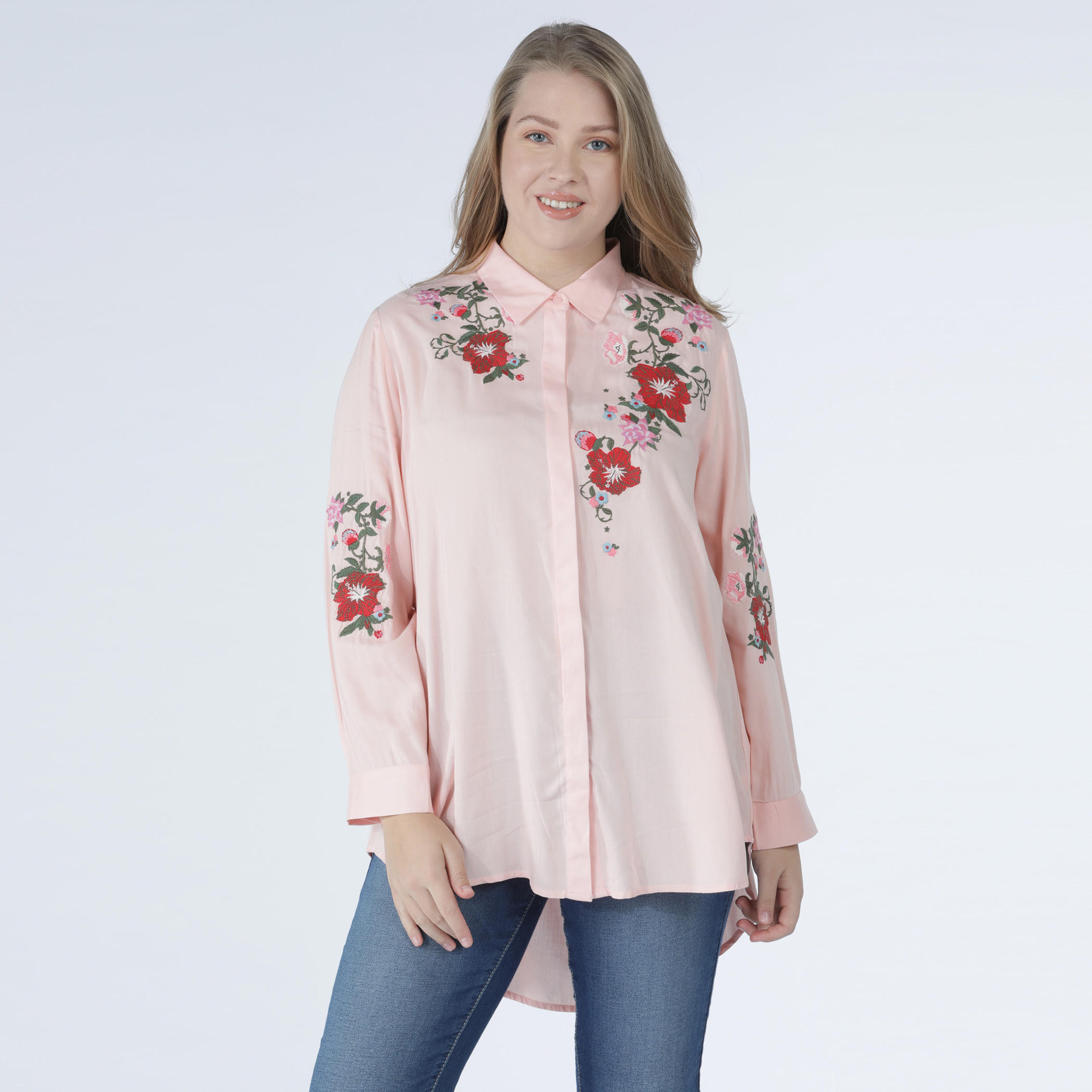 Embroidered Shirt with Long Sleeves and Complete Placket-women-clothing-shirtsandblouses-blouses-image-1