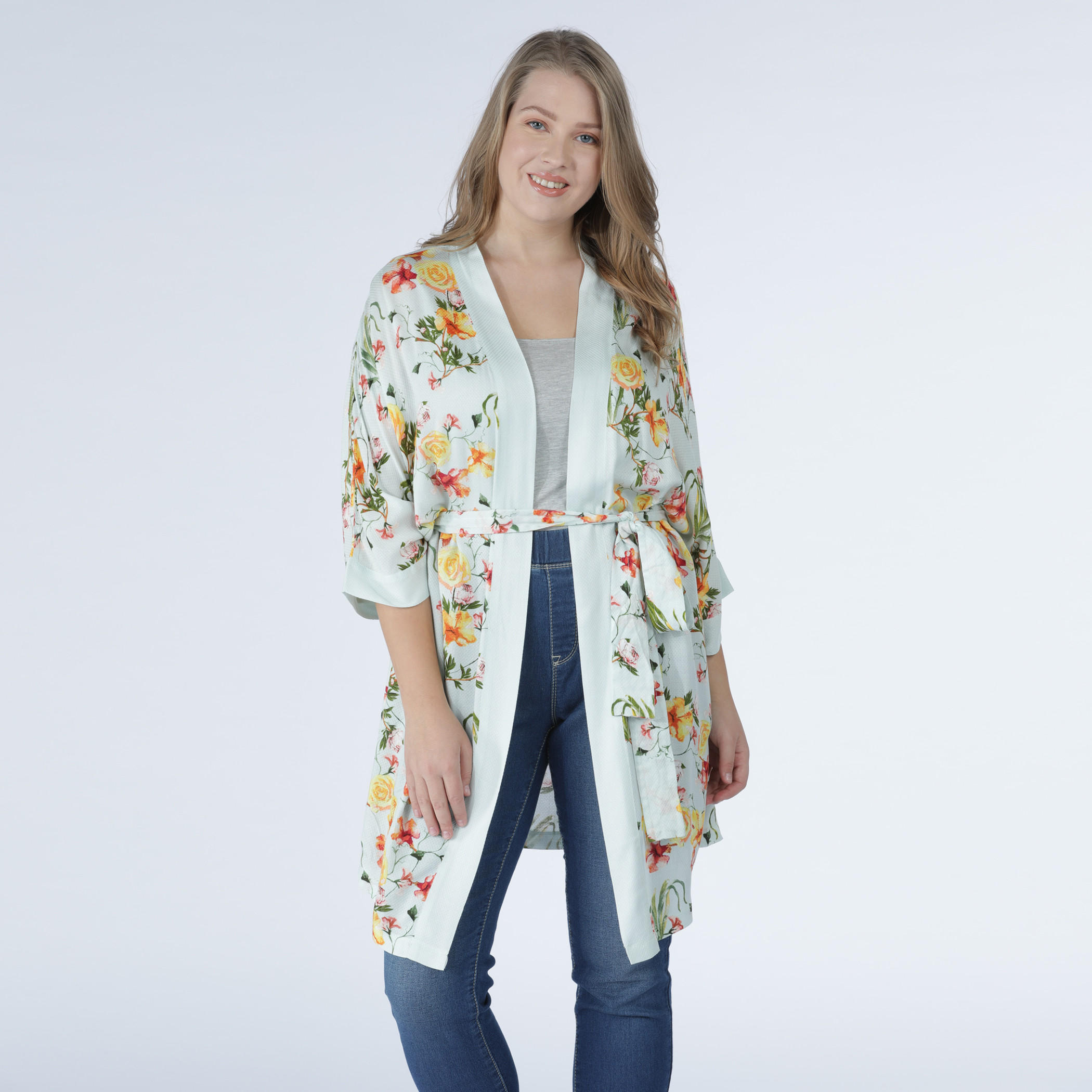 سترة طويلة بأكمام طويلة ورباط مع طبعات-women-winterwear-cardigansandjumpers-cardigans-image-1